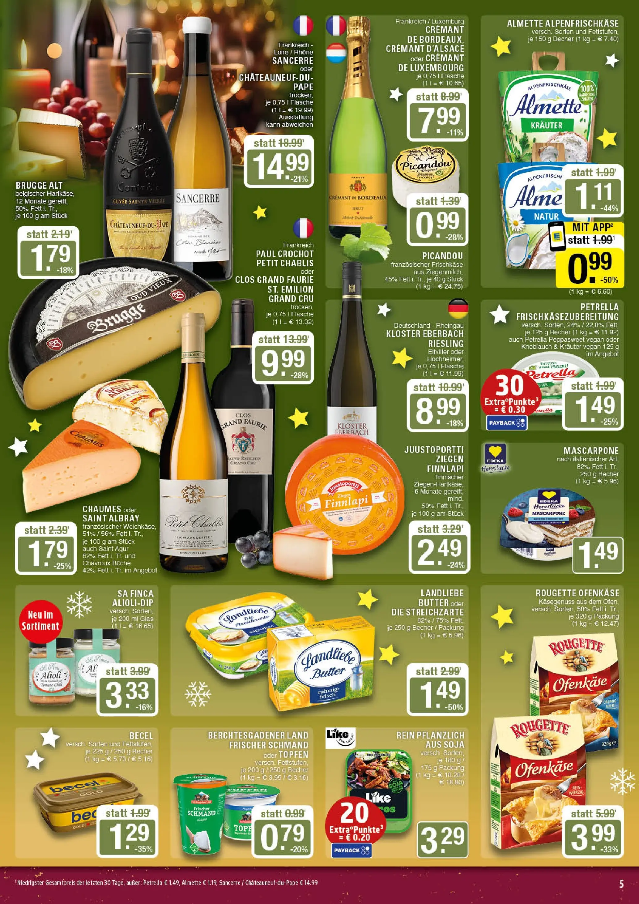Edeka prospekt Marl	 (ab 07.12.2025) » Angebote Online | Seite: 5 | Produkte: Butter, Mascarpone, Landliebe butter, Knoblauch