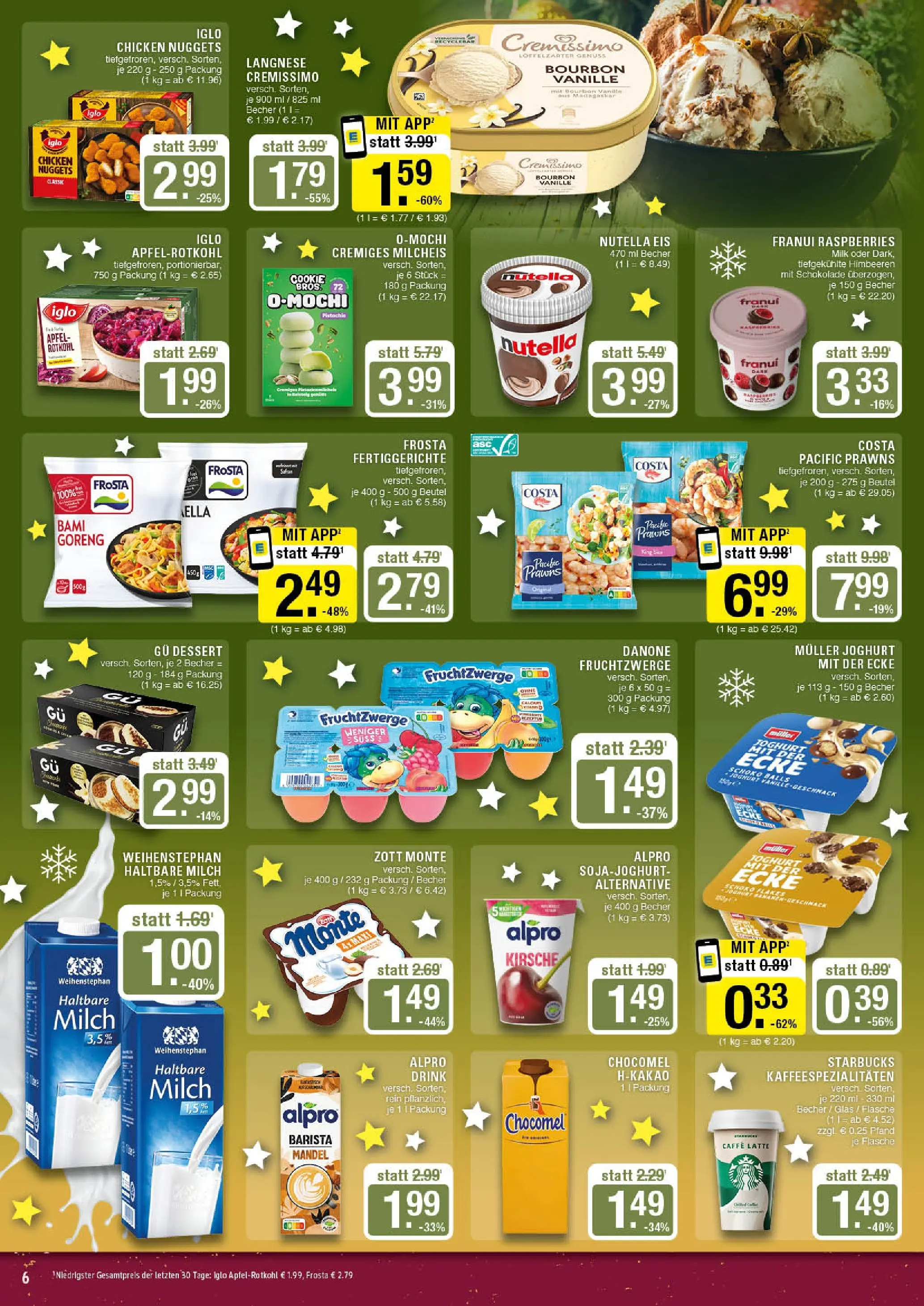 Edeka prospekt Marl	 (ab 07.12.2025) » Angebote Online | Seite: 6 | Produkte: Milch, Fruchtzwerge, Iglo, Alpro joghurt