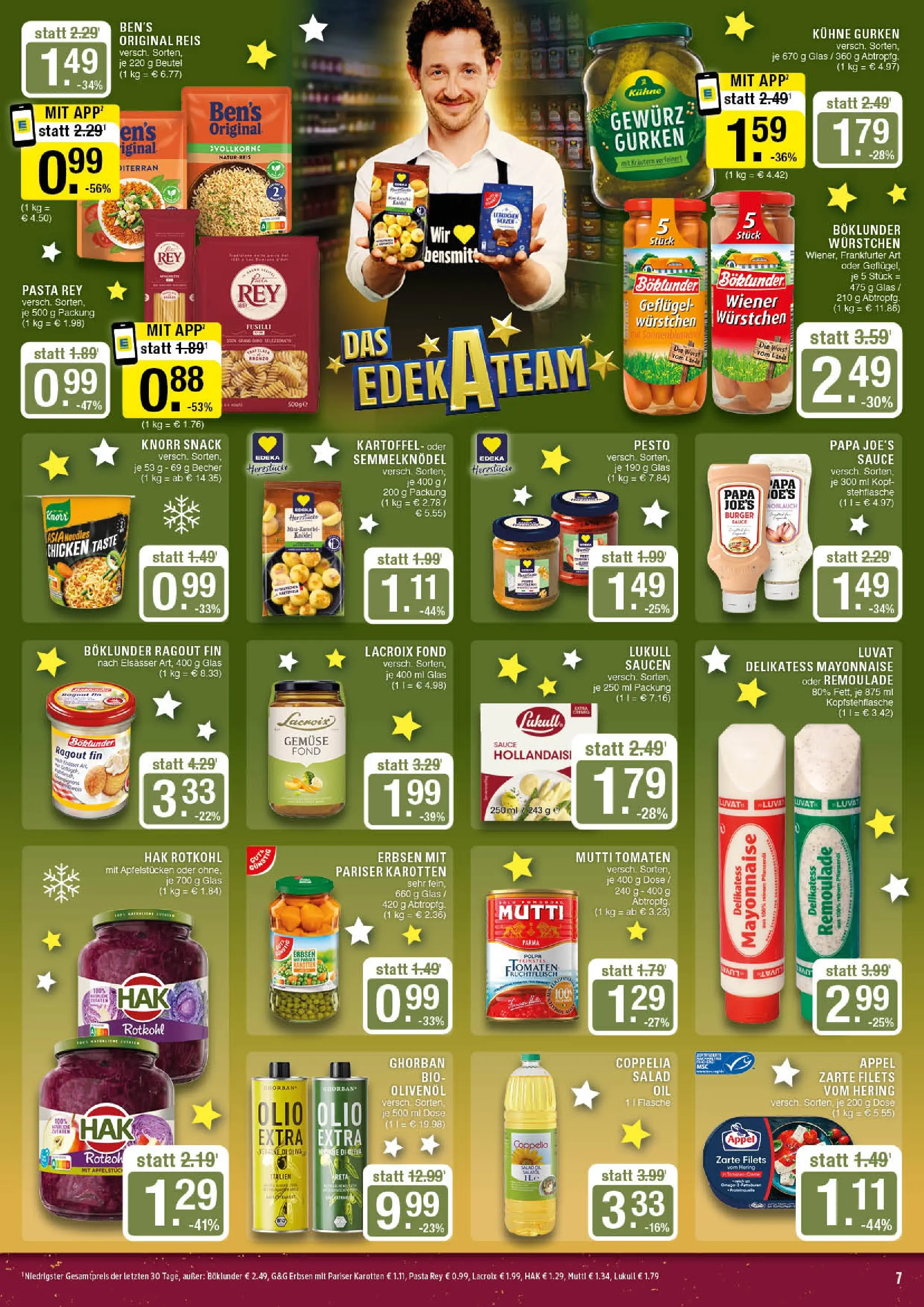 Edeka prospekt Marl	 (ab 07.12.2025) » Angebote Online | Seite: 7 | Produkte: Olivenol, Mayonnaise, Gurken, Erbsen