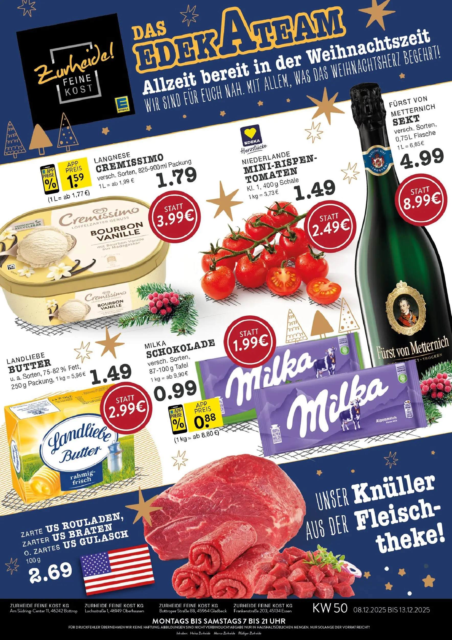 Edeka prospekt Oberhausen	 (ab 07.12.2025) » Angebote Online | Seite: 1 | Produkte: Langnese, Cremissimo, Schokolade, Tomaten