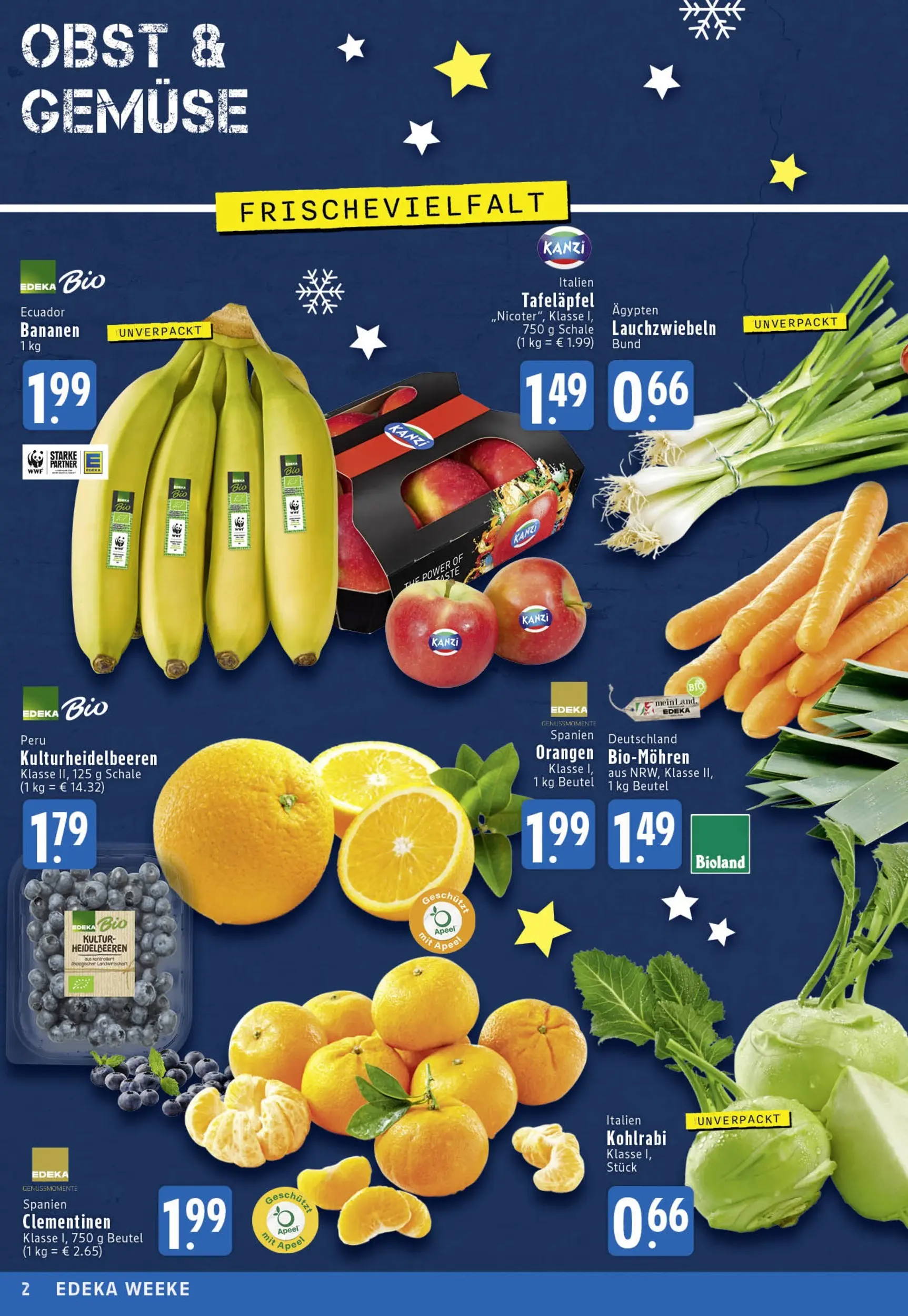 Edeka prospekt Köln	 (ab 07.12.2025) » Angebote Online | Seite: 2 | Produkte: Kohlrabi, Orangen, Heidelbeeren, Obst