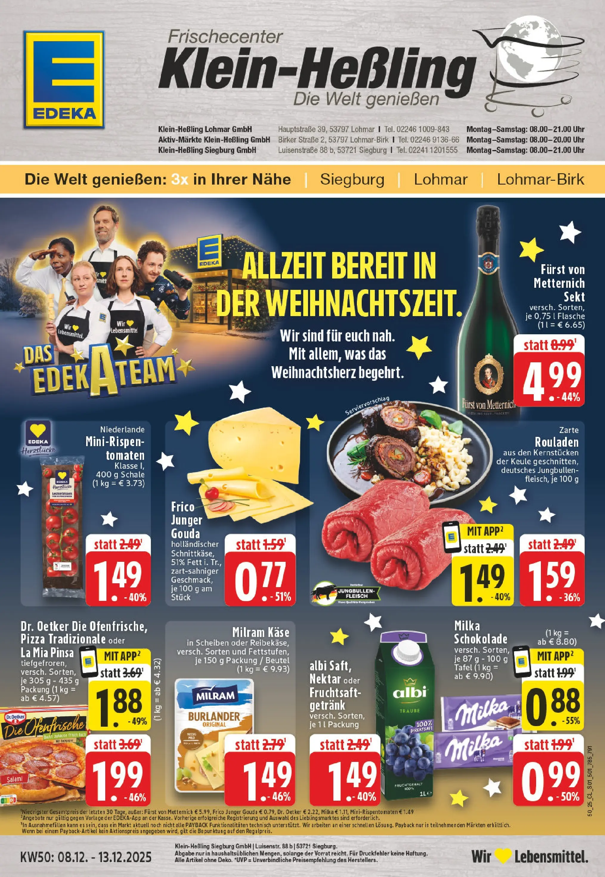 Edeka prospekt Lohmar	 (ab 07.12.2025) » Angebote Online | Seite: 1 | Produkte: Käse, Tomaten, Milram, Fruchtsaft