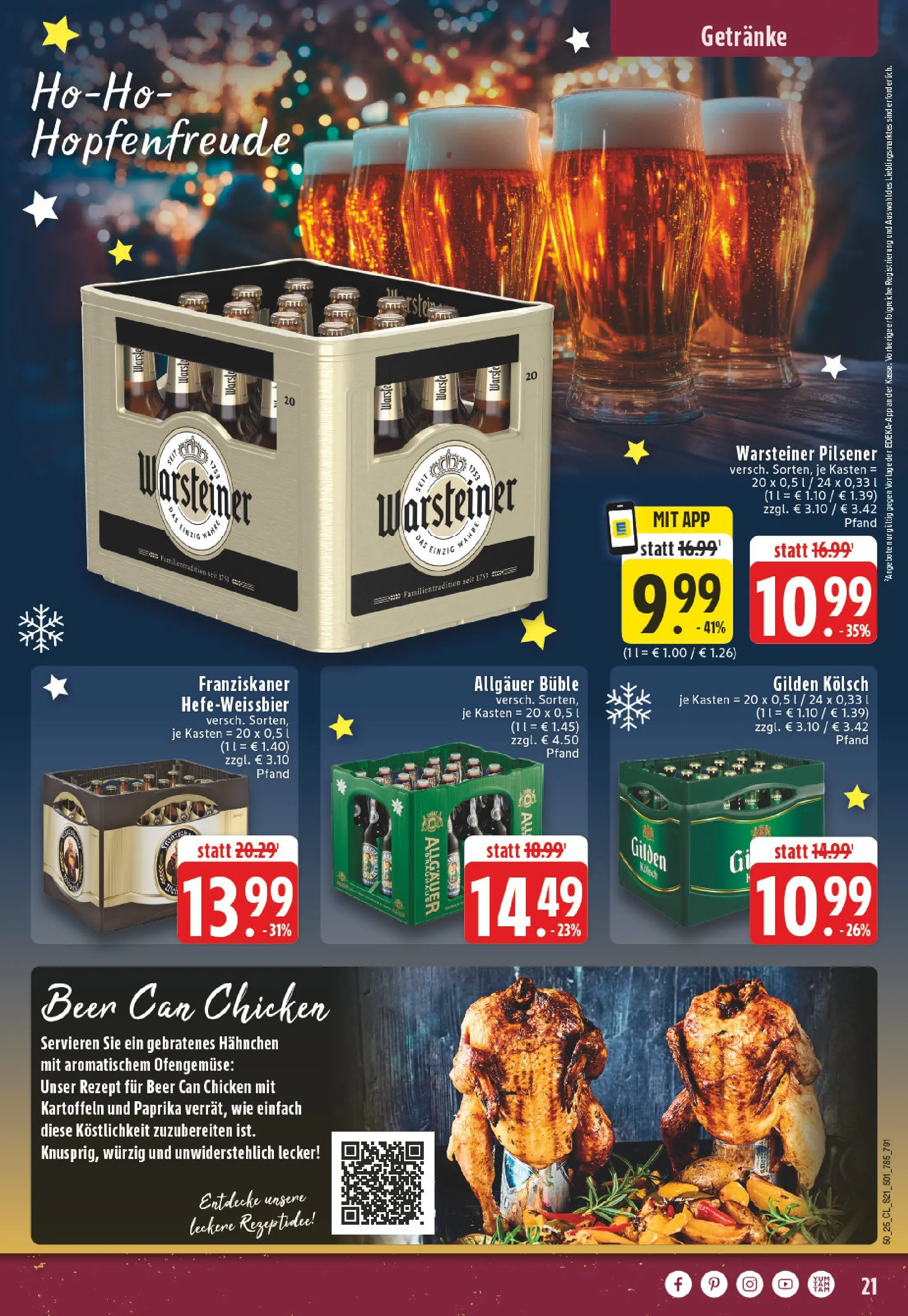 Edeka prospekt Lohmar	 (ab 07.12.2025) » Angebote Online | Seite: 21 | Produkte: Franziskaner, Kartoffeln, Paprika, Warsteiner