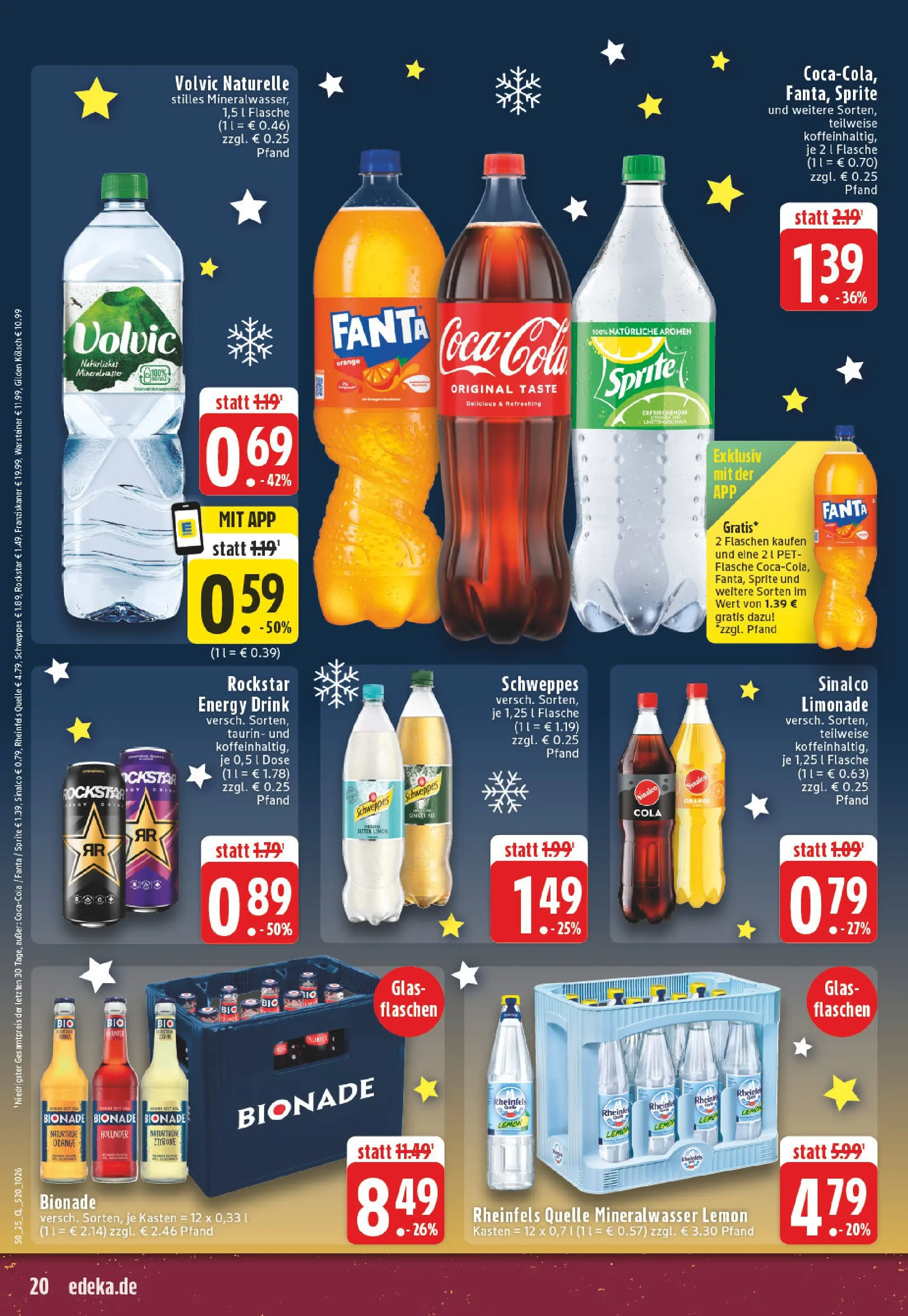 Edeka prospekt Koblenz	 (ab 07.12.2025) » Angebote Online | Seite: 20 | Produkte: Sinalco, Rockstar, Warsteiner, Rheinfels quelle