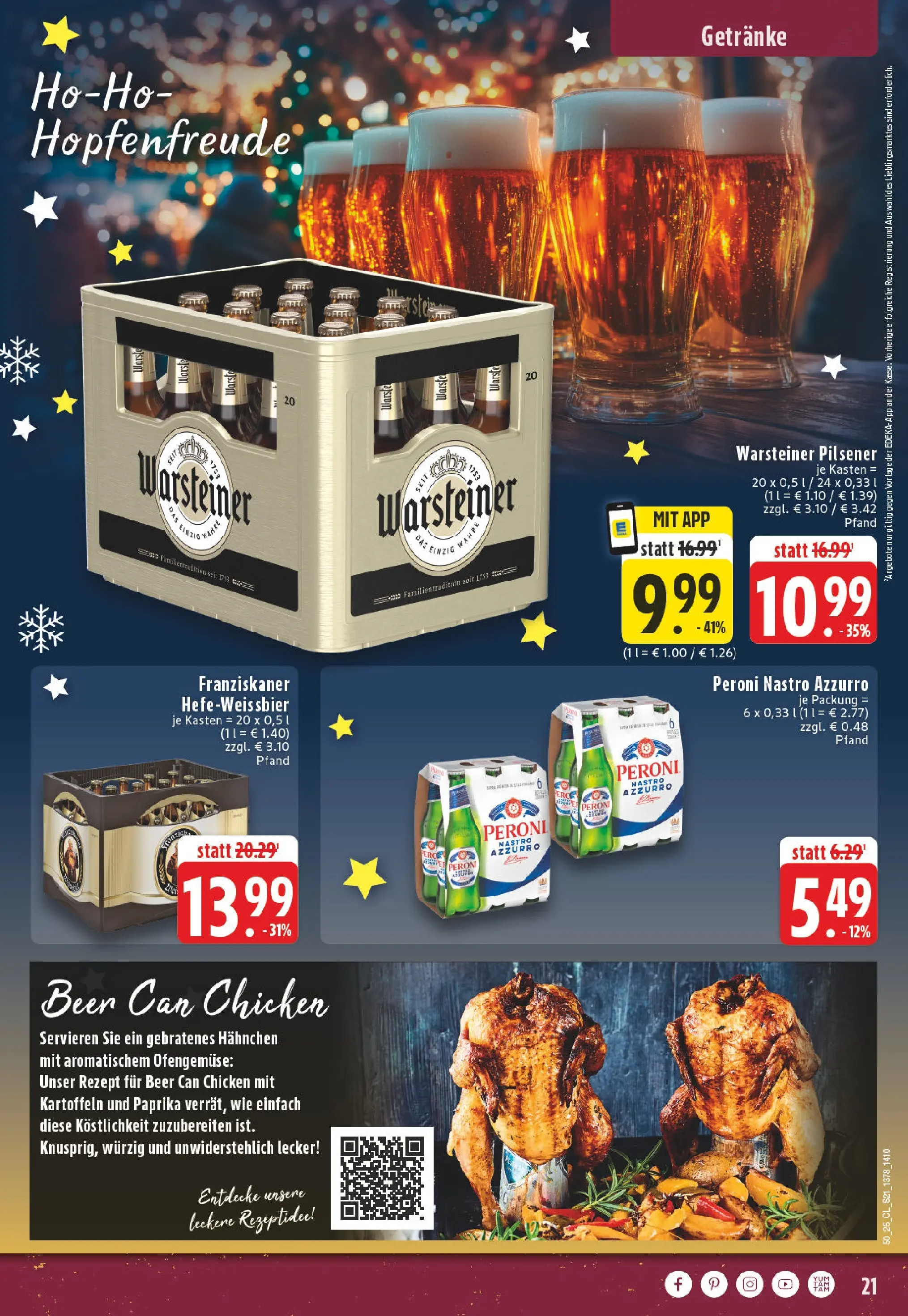 Edeka prospekt Ransbach-Baumbach	 (ab 07.12.2025) » Angebote Online | Seite: 21 | Produkte: Franziskaner, Hahnchen, Kartoffeln, Paprika