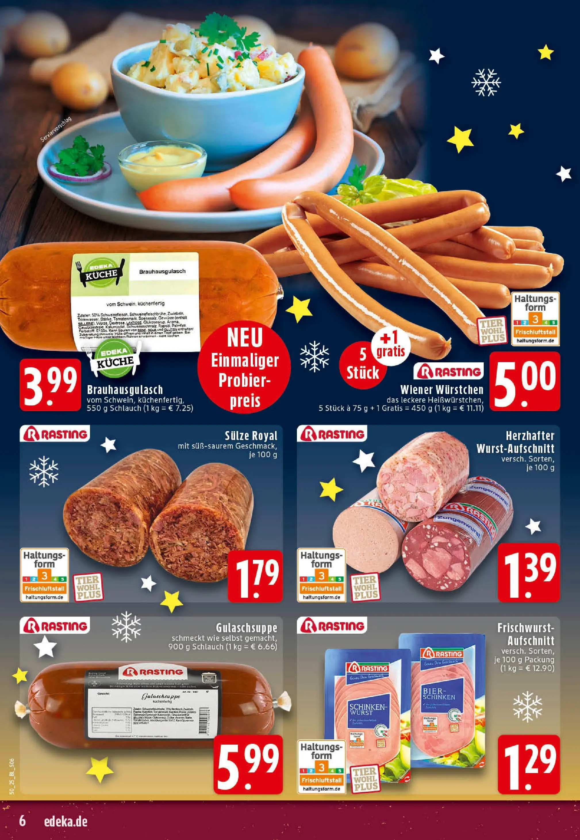 Edeka prospekt Hörstel-Riesenbeck	 (ab 07.12.2025) » Angebote Online | Seite: 6 | Produkte: Wiener wurstchen, Küche, Gewürze, Wurst