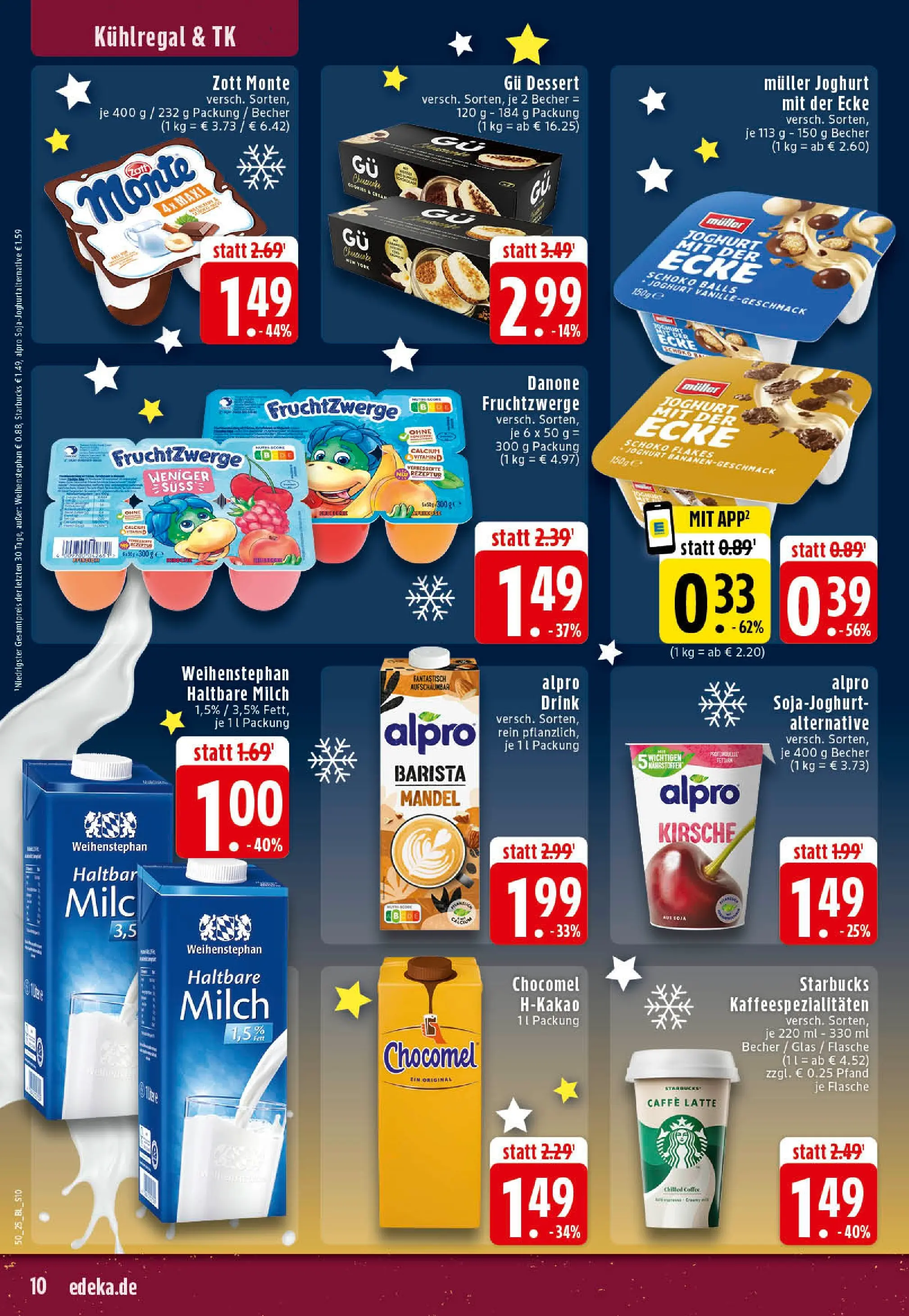 Edeka prospekt Hörstel-Riesenbeck	 (ab 07.12.2025) » Angebote Online | Seite: 10 | Produkte: Milch, Joghurt, Fruchtzwerge, Chocomel