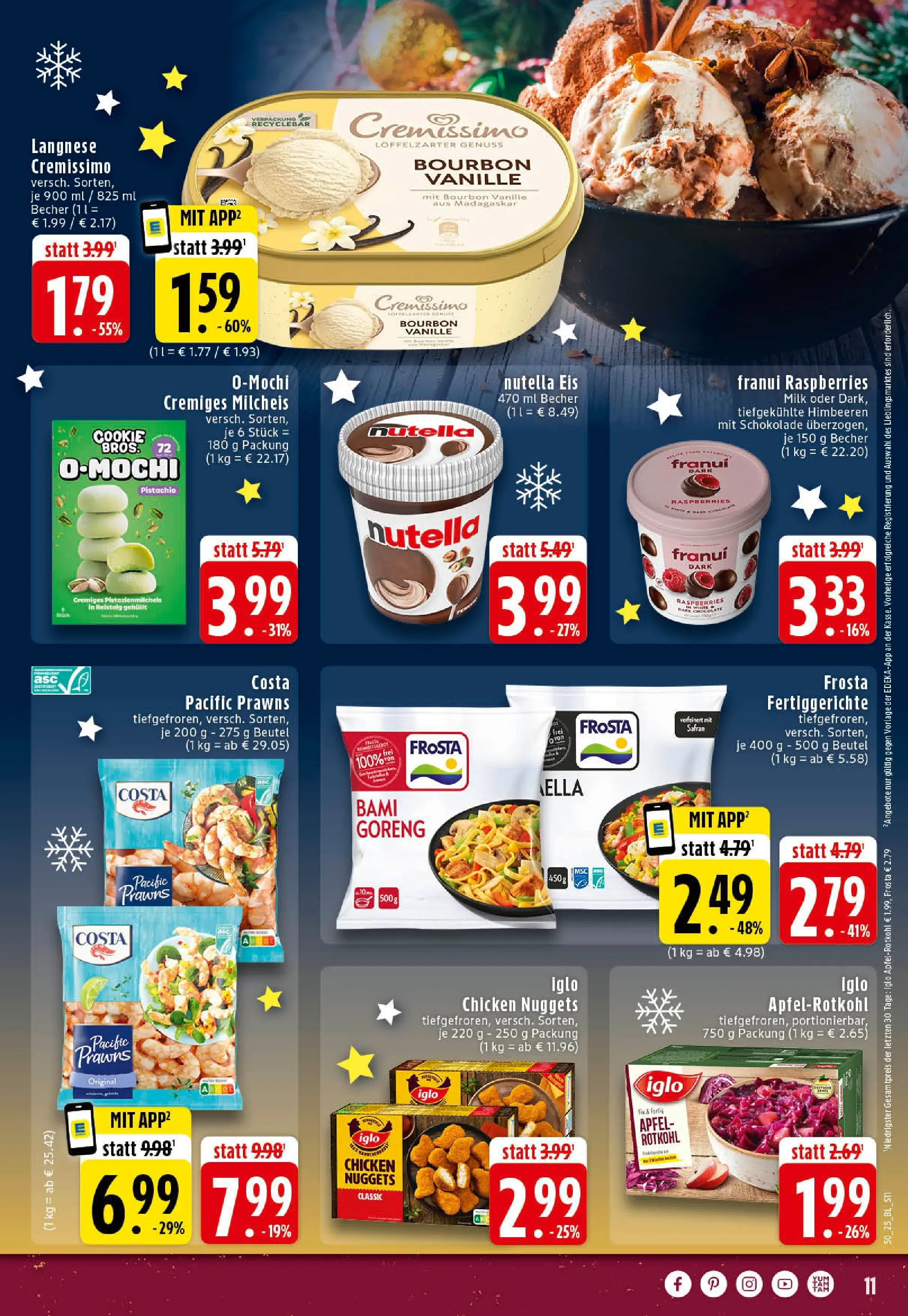 Edeka prospekt Hörstel-Riesenbeck	 (ab 07.12.2025) » Angebote Online | Seite: 11 | Produkte: Langnese cremissimo, Cremissimo, Äpfel, Fertiggerichte