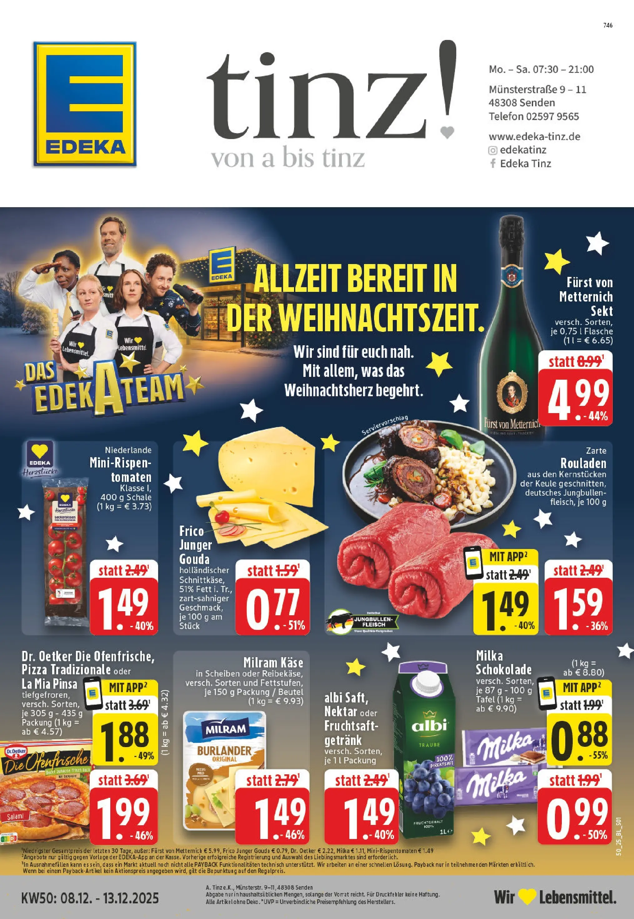 Edeka prospekt Senden	 (ab 07.12.2025) » Angebote Online | Seite: 1 | Produkte: Sekt, Ofenfrische, Reibekase, Fruchtsaft
