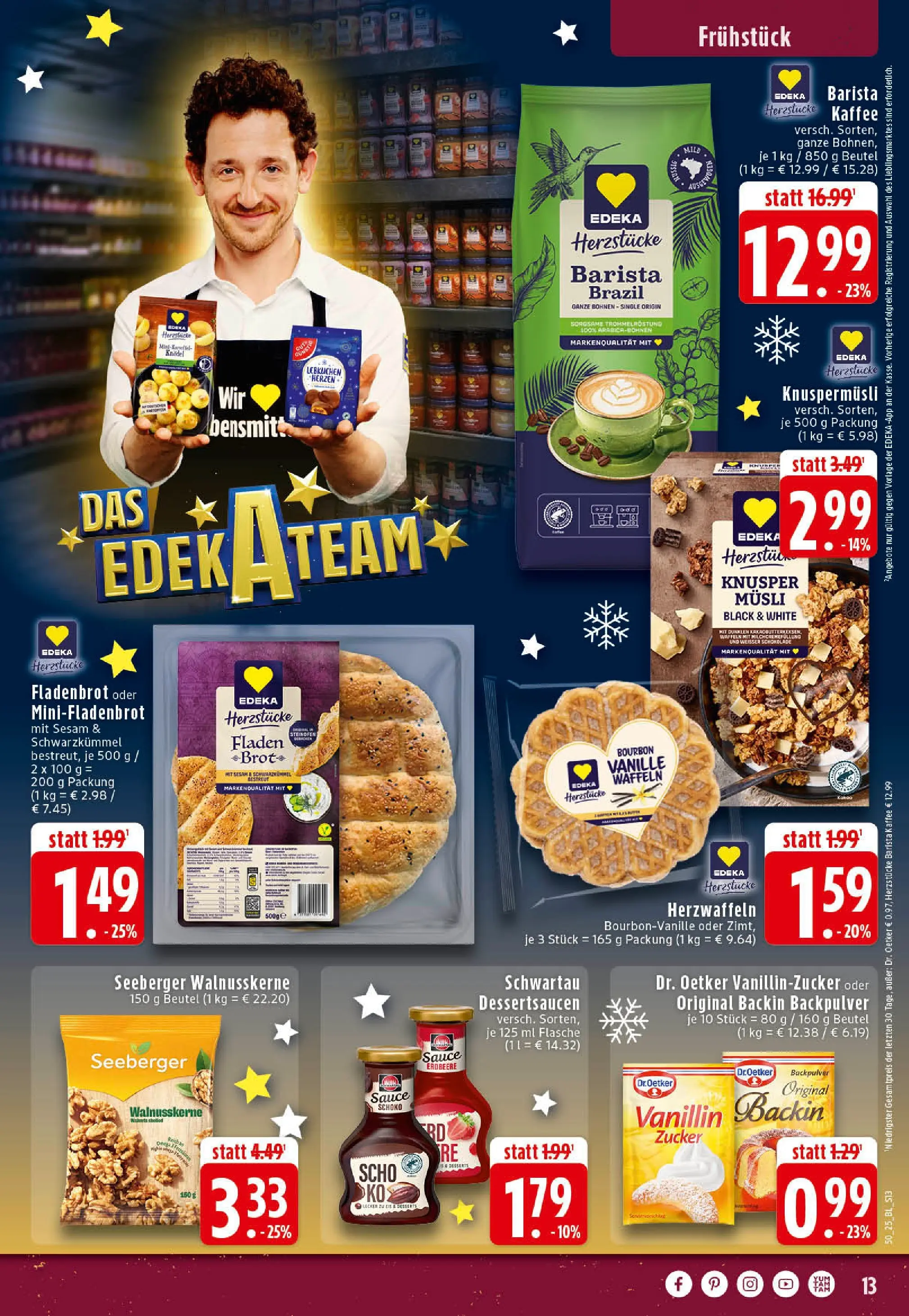 Edeka prospekt Hörstel-Riesenbeck	 (ab 07.12.2025) » Angebote Online | Seite: 13 | Produkte: Schokolade, Zucker, Brot, Bourbon