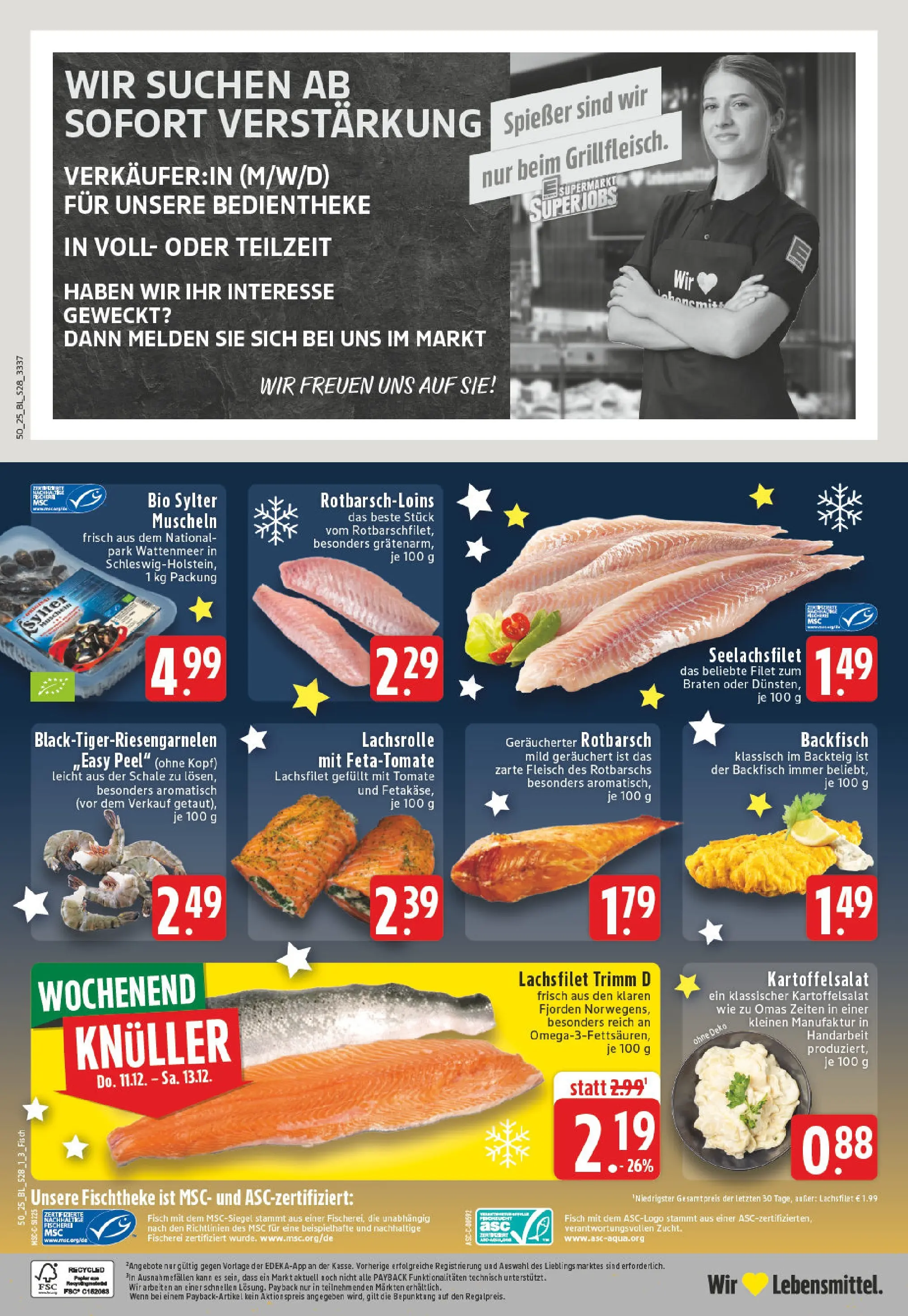 Edeka prospekt Grevenbroich-Südstadt	 (ab 07.12.2025) » Angebote Online | Seite: 30 | Produkte: Fisch, Fleisch