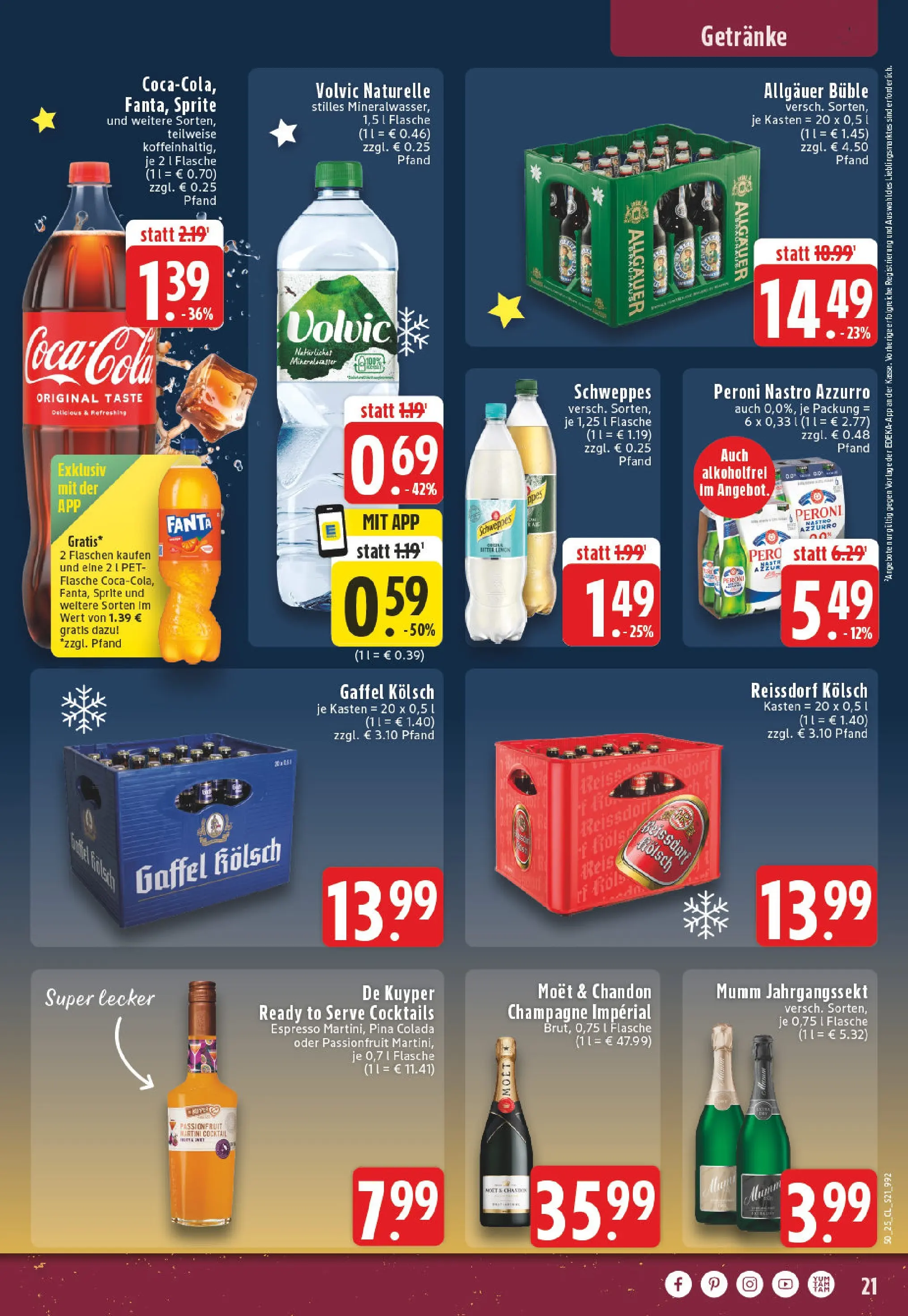 Edeka prospekt Köln-Lindenthal	 (ab 07.12.2025) » Angebote Online | Seite: 21 | Produkte: Martini, Sprite, Schweppes, Reis