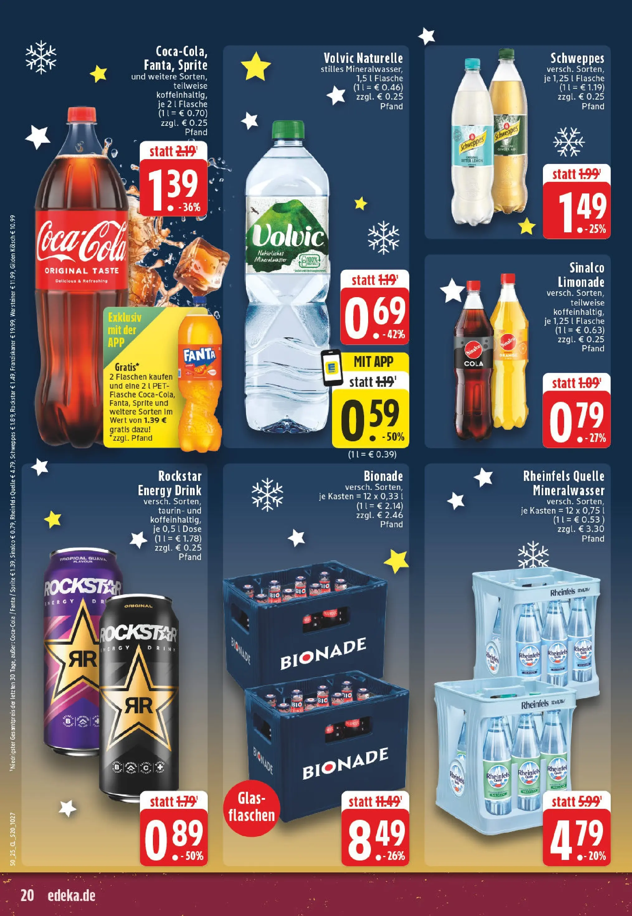 Edeka prospekt Ruppichteroth	 (ab 07.12.2025) » Angebote Online | Seite: 20 | Produkte: Rockstar, Limonade, Warsteiner, Rheinfels quelle