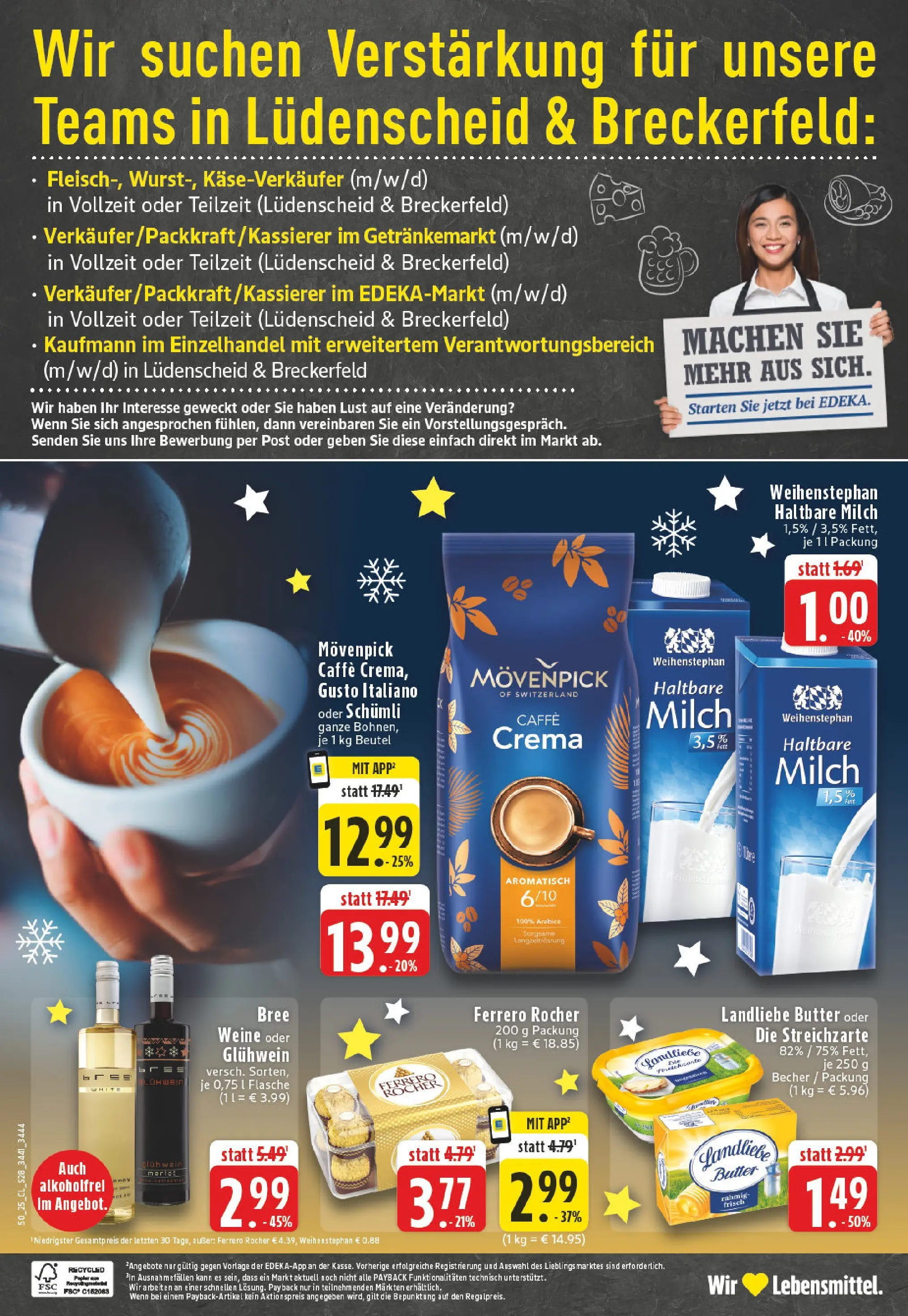Edeka prospekt Luedenscheid	 (ab 07.12.2025) » Angebote Online | Seite: 30 | Produkte: Ferrero rocher, Milch, Haltbare milch, Bree