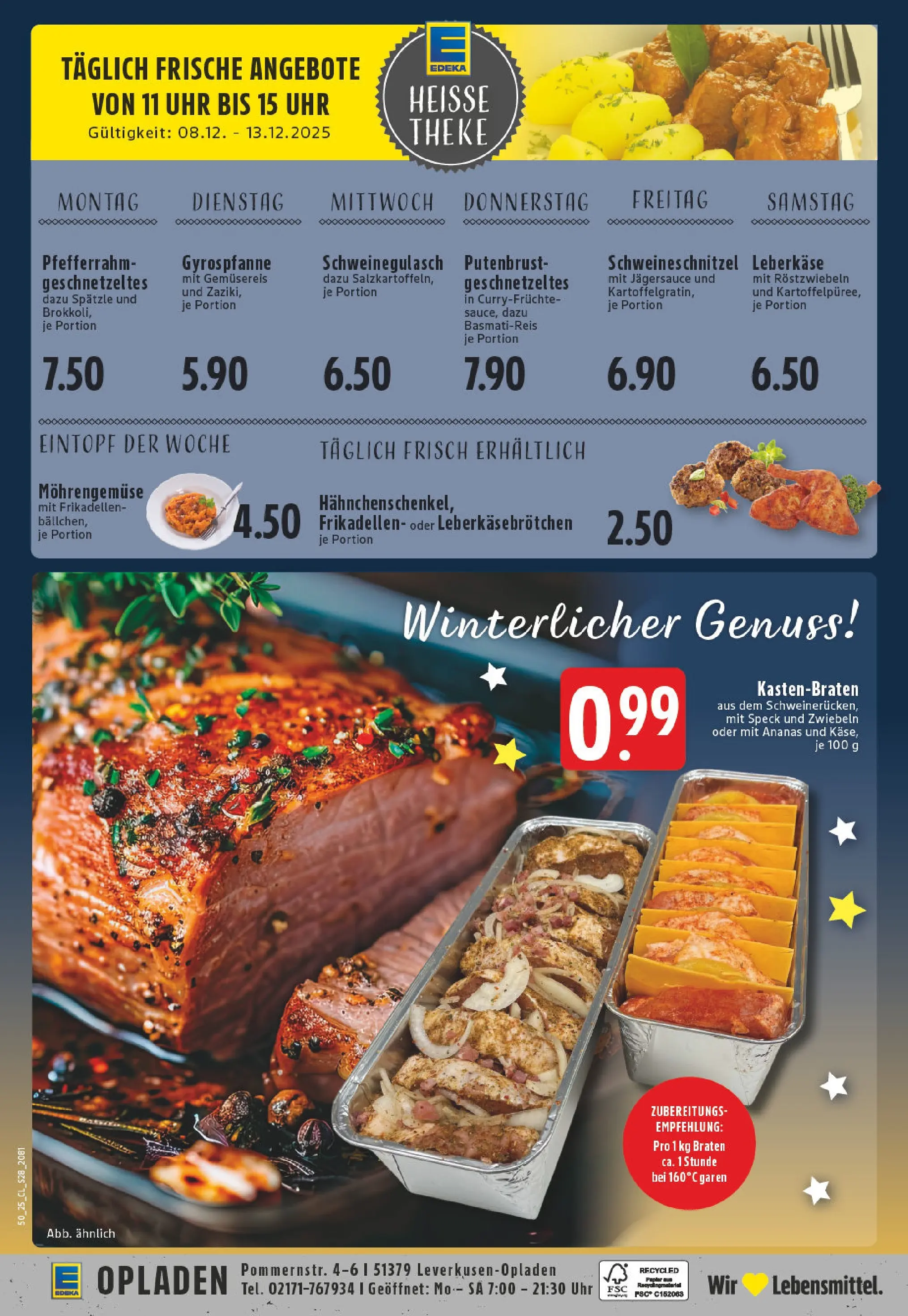 Edeka prospekt Leverkusen	 (ab 07.12.2025) » Angebote Online | Seite: 30 | Produkte: Theke, Ananas, Zwiebeln, Leberkase