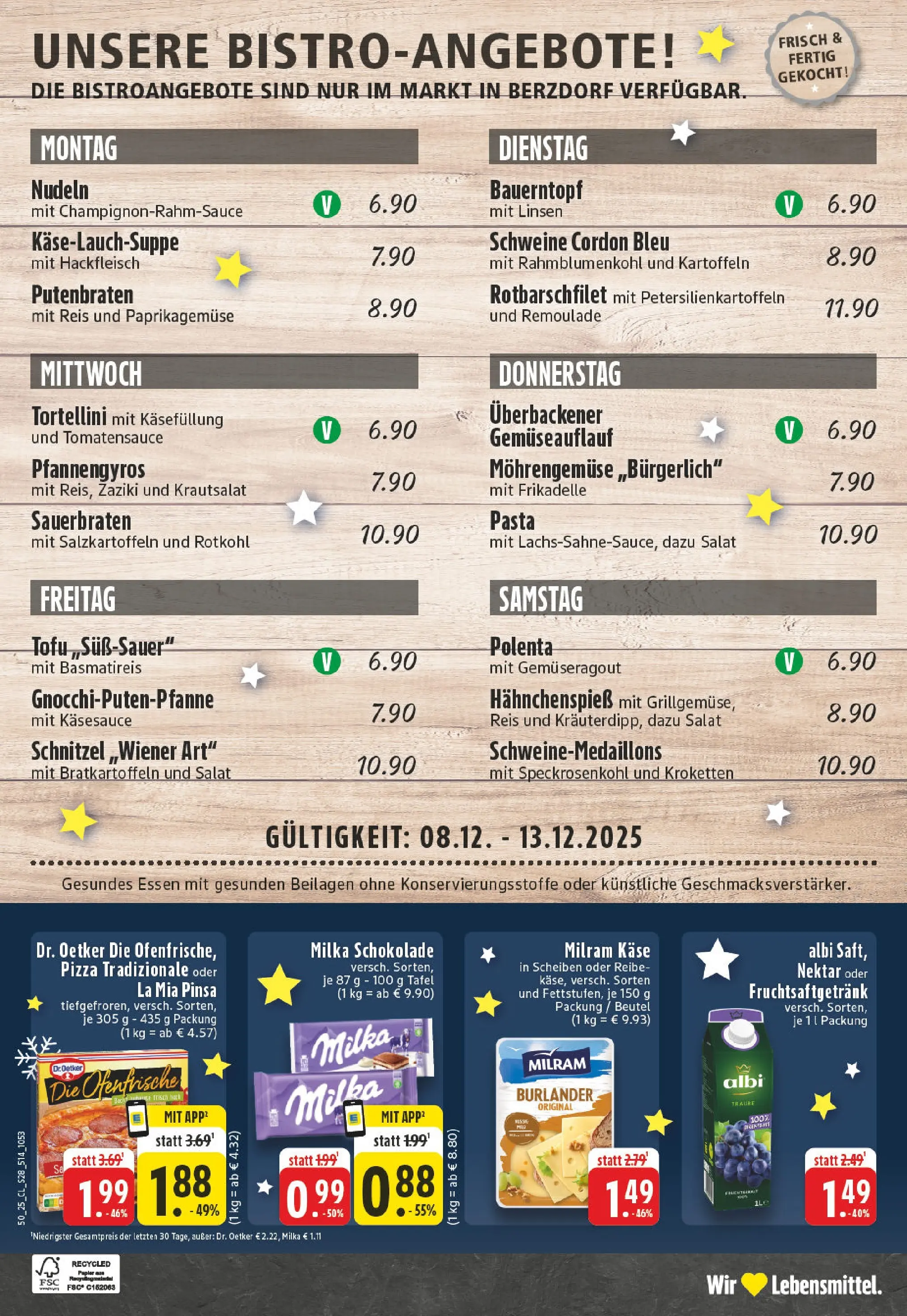 Edeka prospekt Wesseling-Berzdorf	 (ab 07.12.2025) » Angebote Online | Seite: 30 | Produkte: Rotkohl, Schokolade, Schnitzel, Pizza