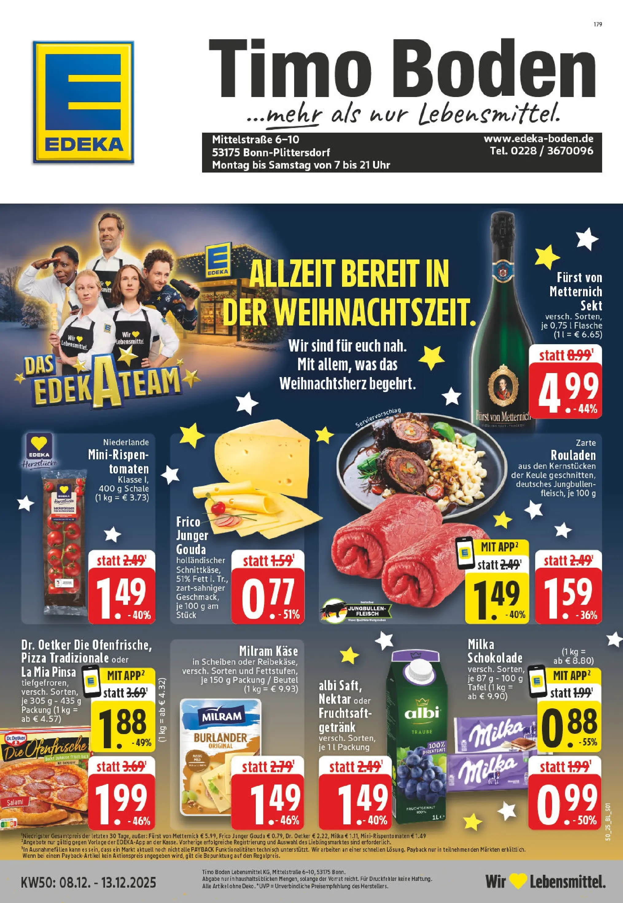 Edeka prospekt Bonn	 (ab 07.12.2025) » Angebote Online | Seite: 1 | Produkte: Käse, Milka, Milram, Uhr