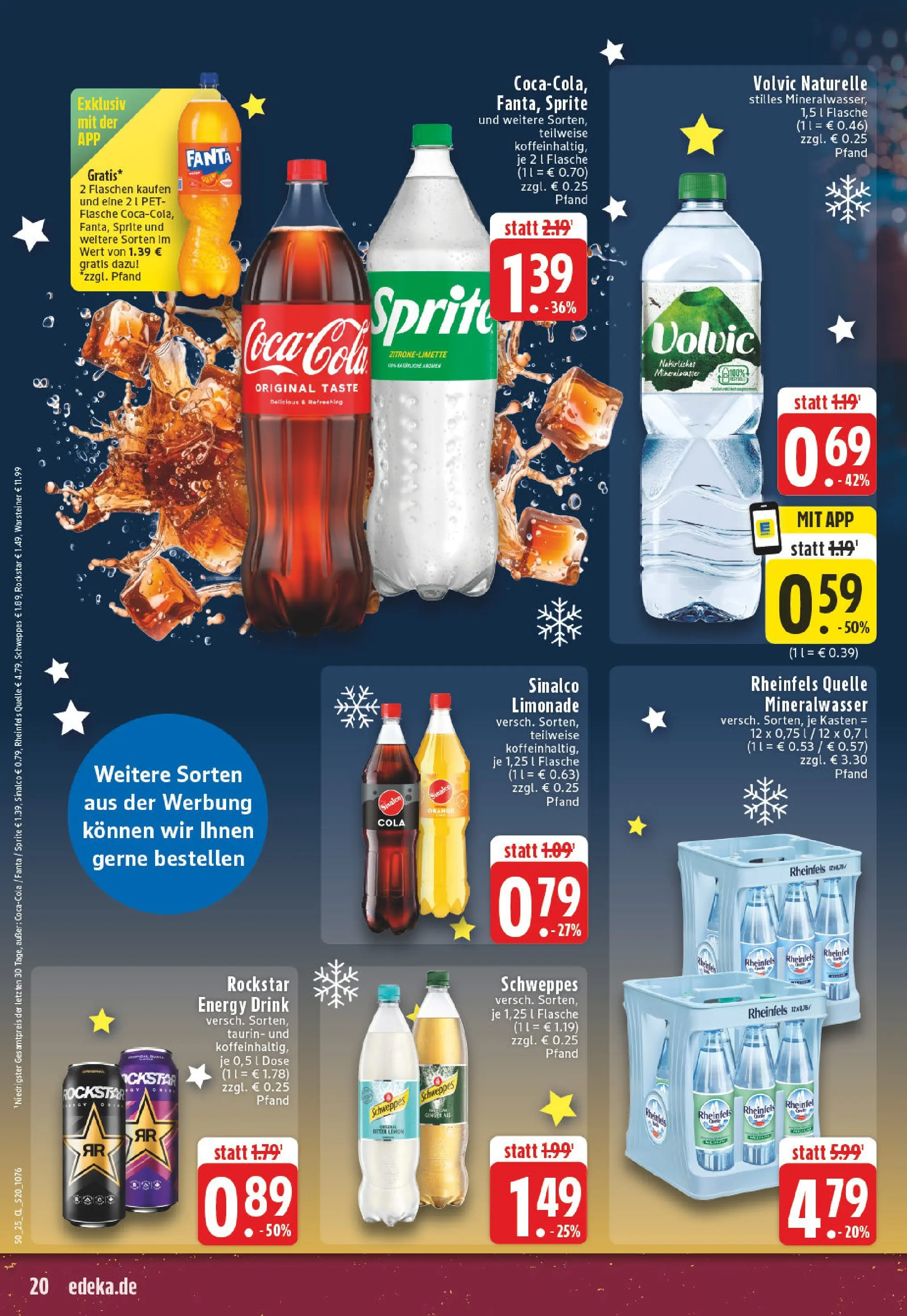 Edeka prospekt Herne-Sodingen	 (ab 07.12.2025) » Angebote Online | Seite: 20 | Produkte: Fanta, Energy, Limonade, Rheinfels quelle
