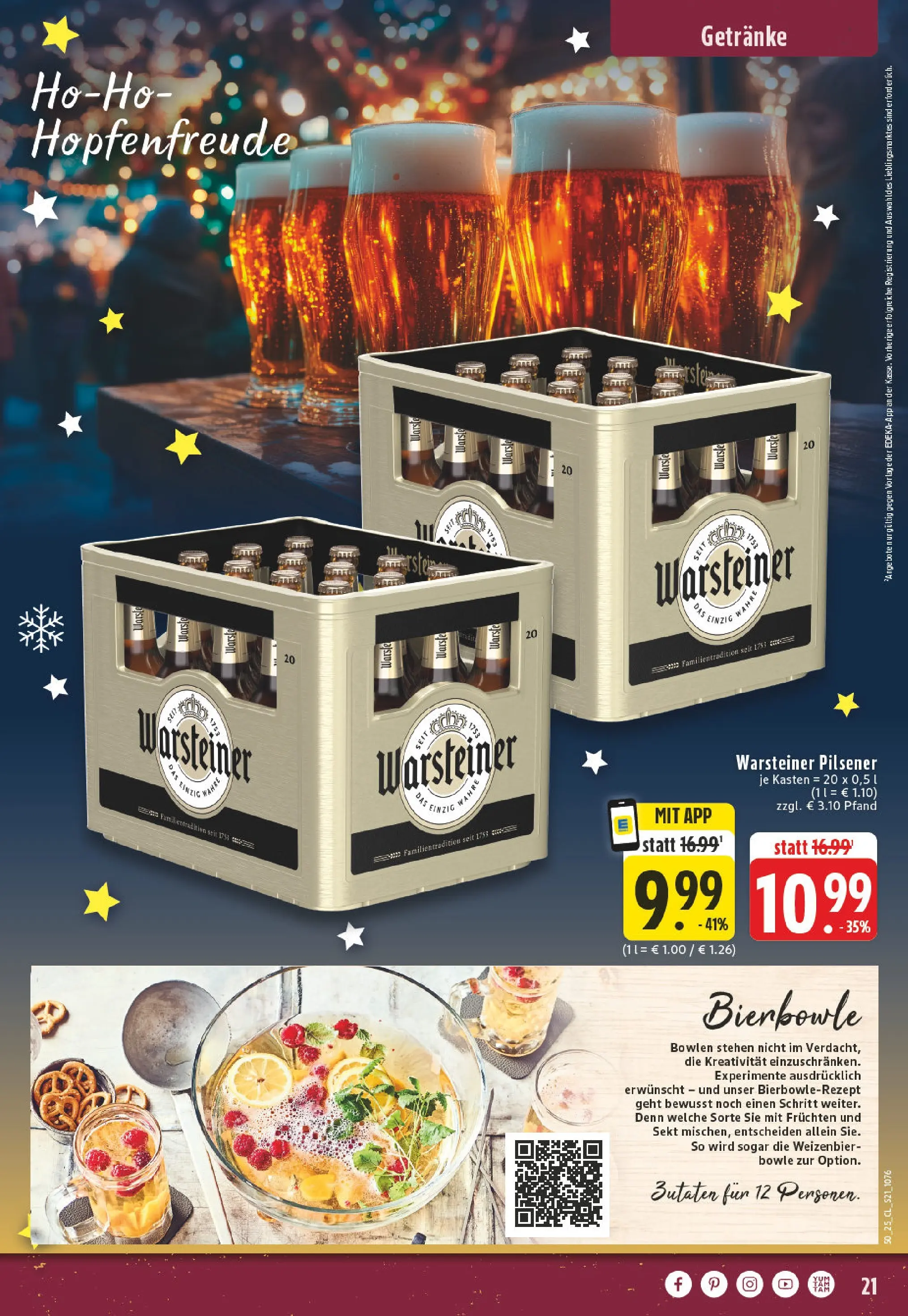 Edeka prospekt Herne-Sodingen	 (ab 07.12.2025) » Angebote Online | Seite: 21 | Produkte: Sekt, Warsteiner