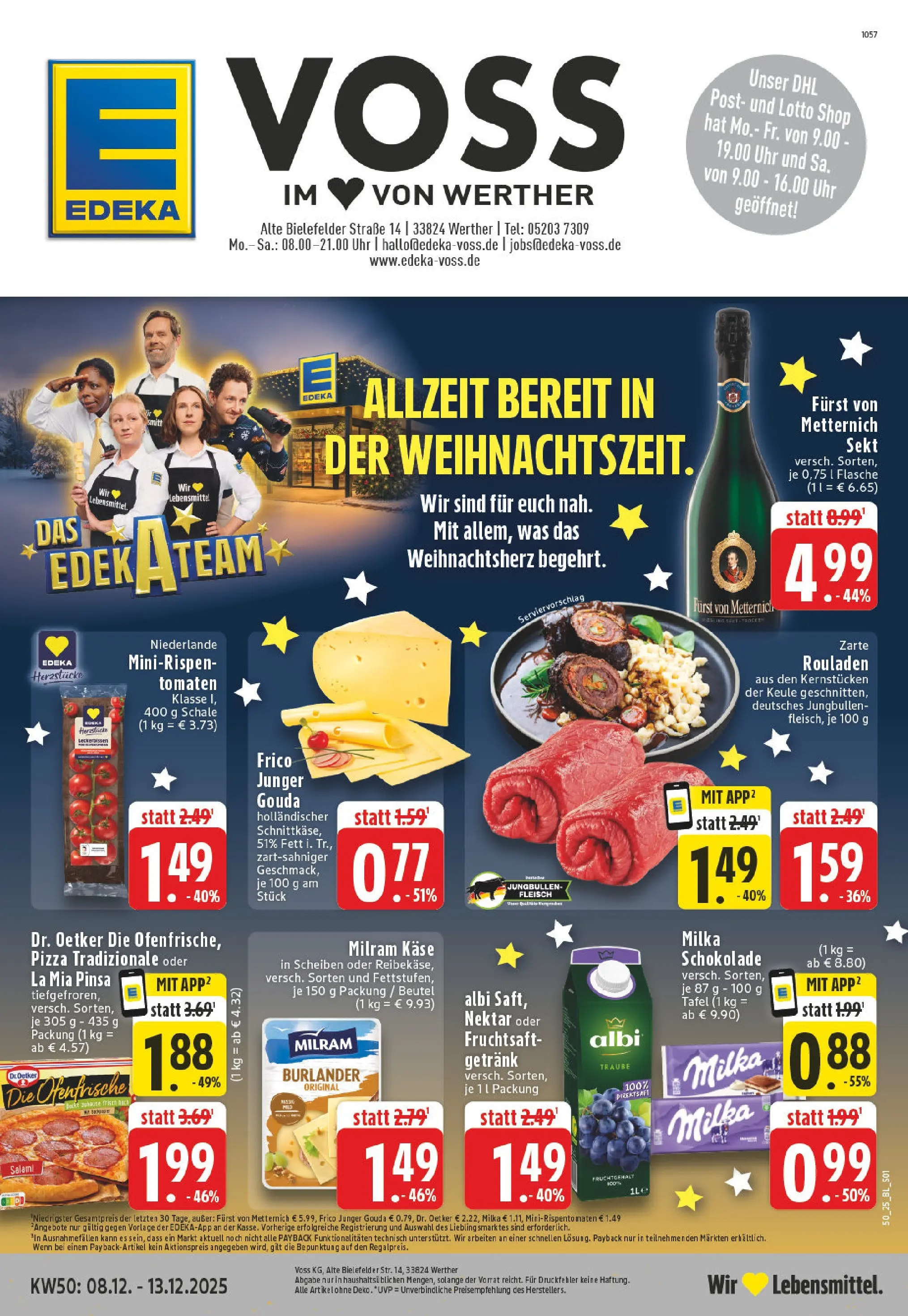 Edeka prospekt Werther	 (ab 07.12.2025) » Angebote Online | Seite: 1 | Produkte: Sekt, Pizza, Fruchtsaft, Uhr