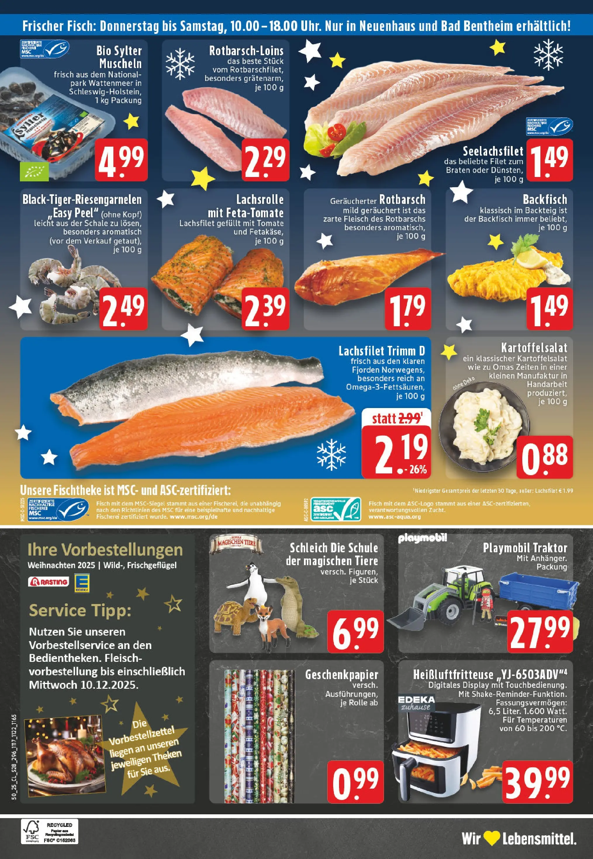 Edeka prospekt Ochtrup	 (ab 07.12.2025) » Angebote Online | Seite: 30 | Produkte: Bad, Fisch, Heißluftfritteuse, Fleisch