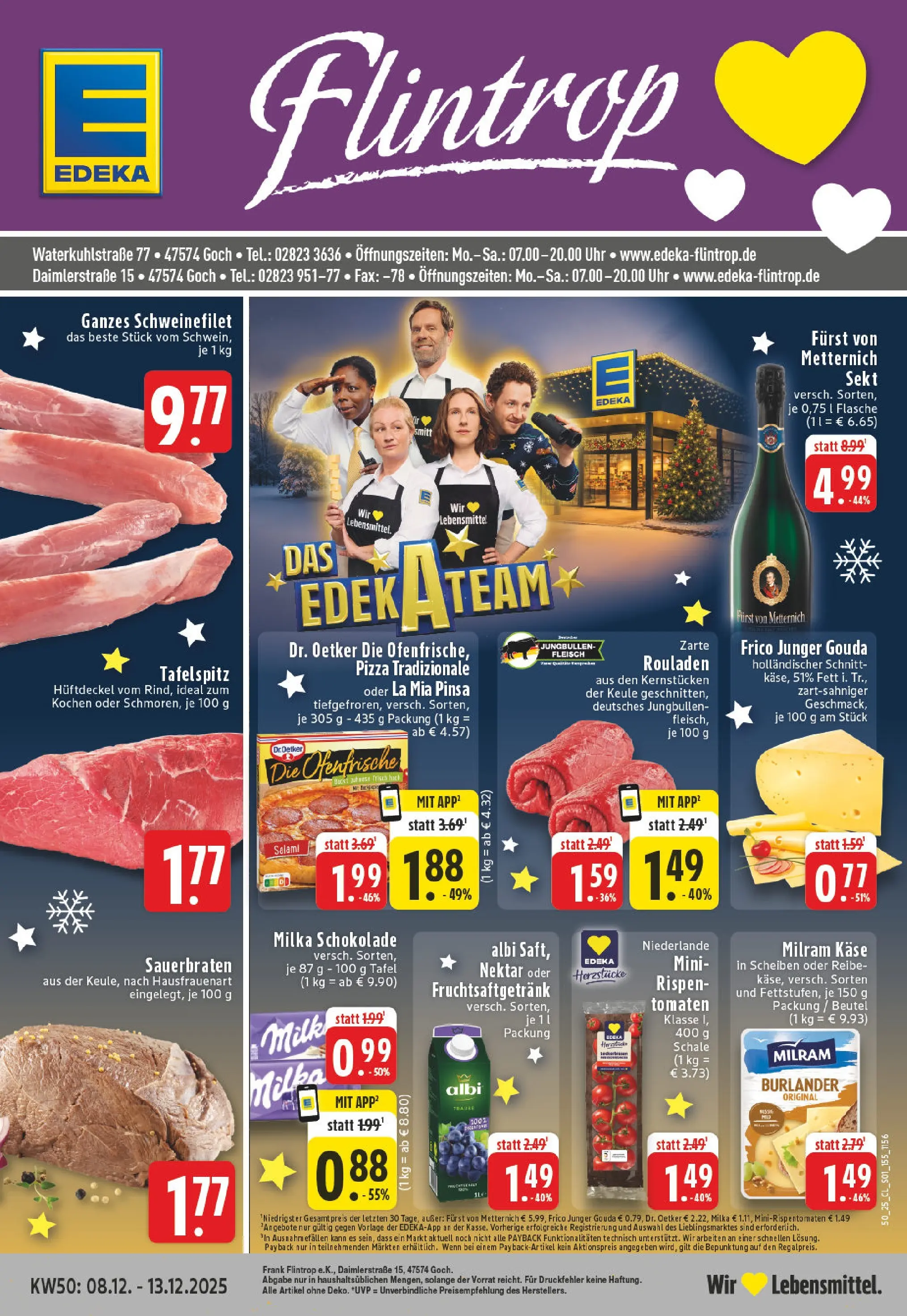 Edeka prospekt Goch	 (ab 07.12.2025) » Angebote Online | Seite: 1 | Produkte: Schokolade, Sekt, Milram, Fleisch