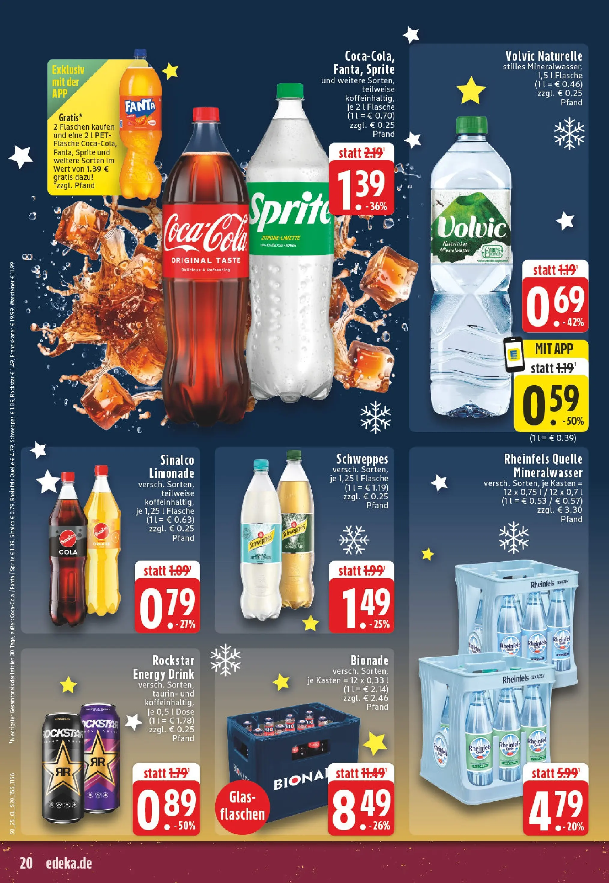 Edeka prospekt Goch	 (ab 07.12.2025) » Angebote Online | Seite: 20 | Produkte: Sinalco, Rockstar, Limonade, Warsteiner