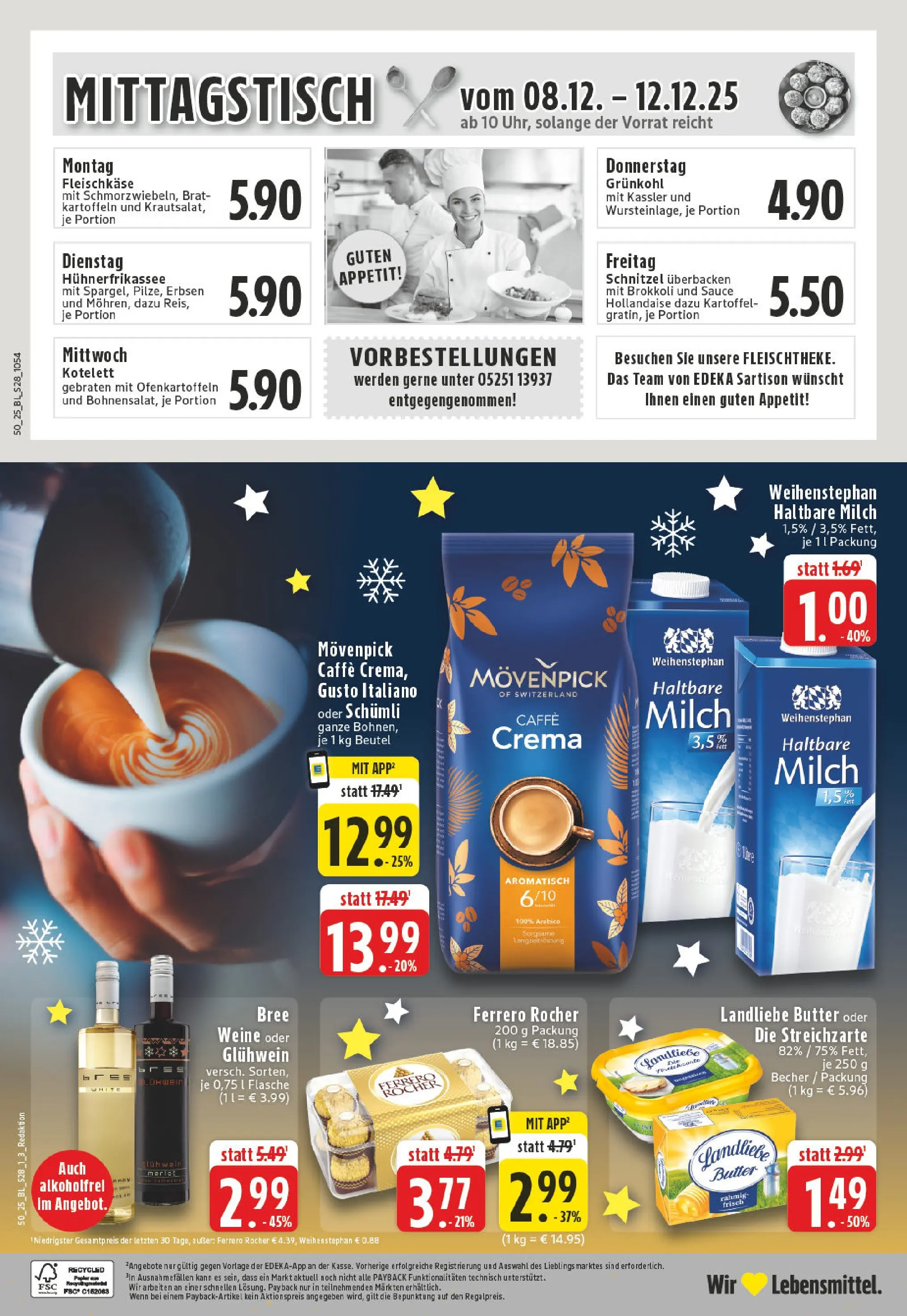 Edeka prospekt Borchen	 (ab 07.12.2025) » Angebote Online | Seite: 30 | Produkte: Milch, Bree, Schnitzel, Brokkoli