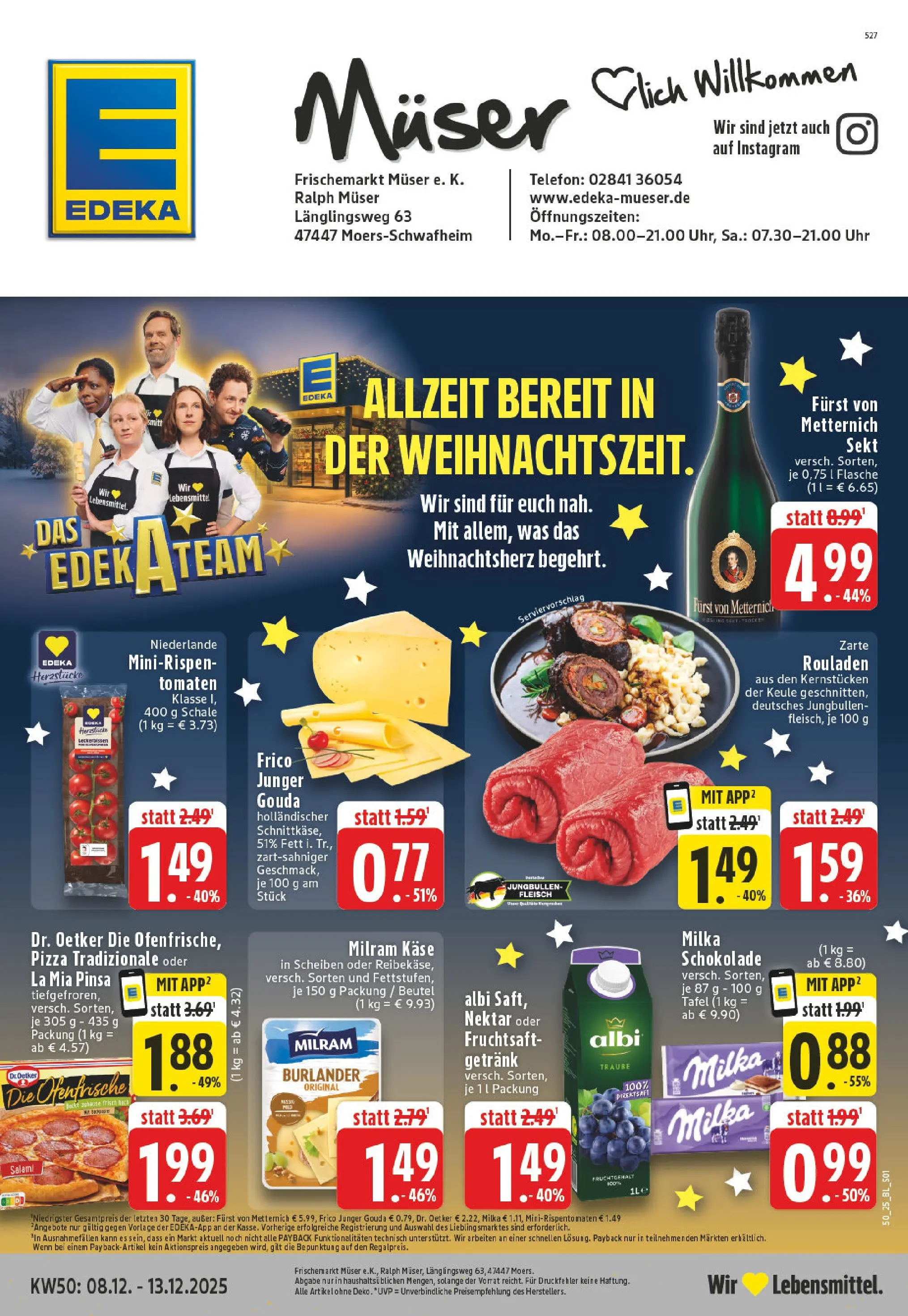 Edeka prospekt Moers	 (ab 07.12.2025) » Angebote Online | Seite: 1 | Produkte: Käse, Schokolade, Gouda, Pizza