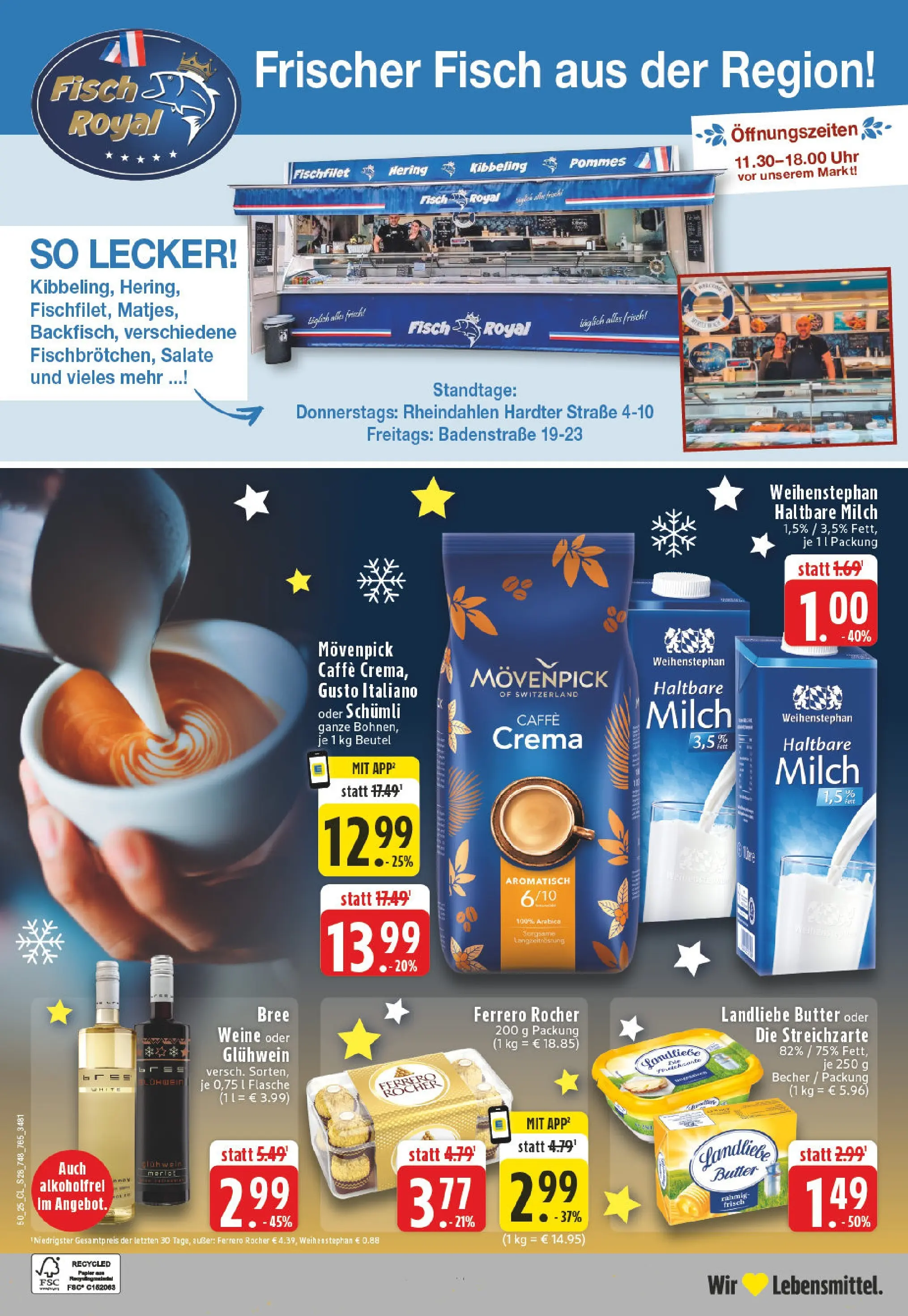 Edeka prospekt Mönchengladbach-Rheydt	 (ab 07.12.2025) » Angebote Online | Seite: 30 | Produkte: Butter, Haltbare milch, Bree, Landliebe butter