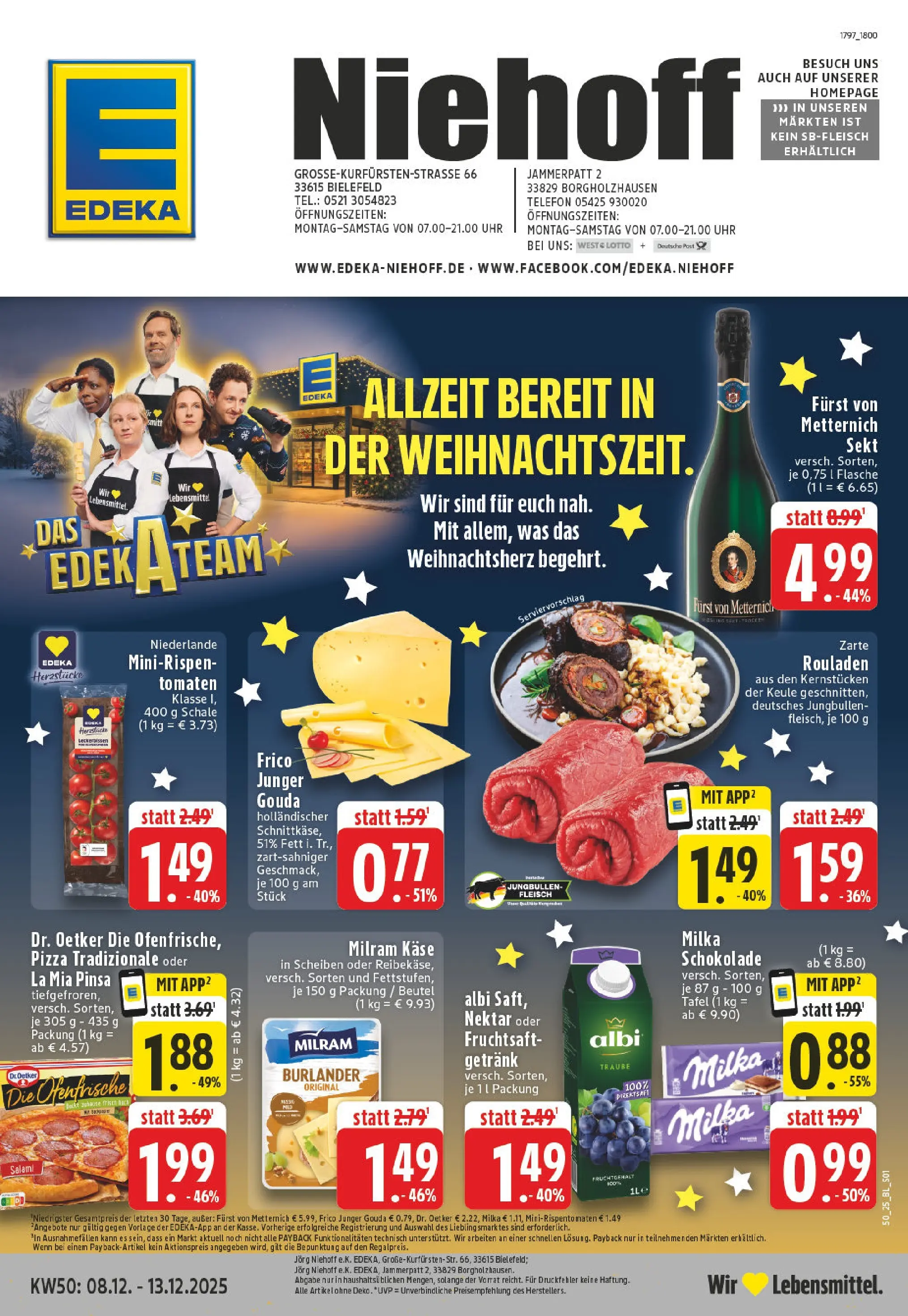 Edeka prospekt Borgholzhausen	 (ab 07.12.2025) » Angebote Online | Seite: 1 | Produkte: Schokolade, Milka schokolade, Telefon, Uhr