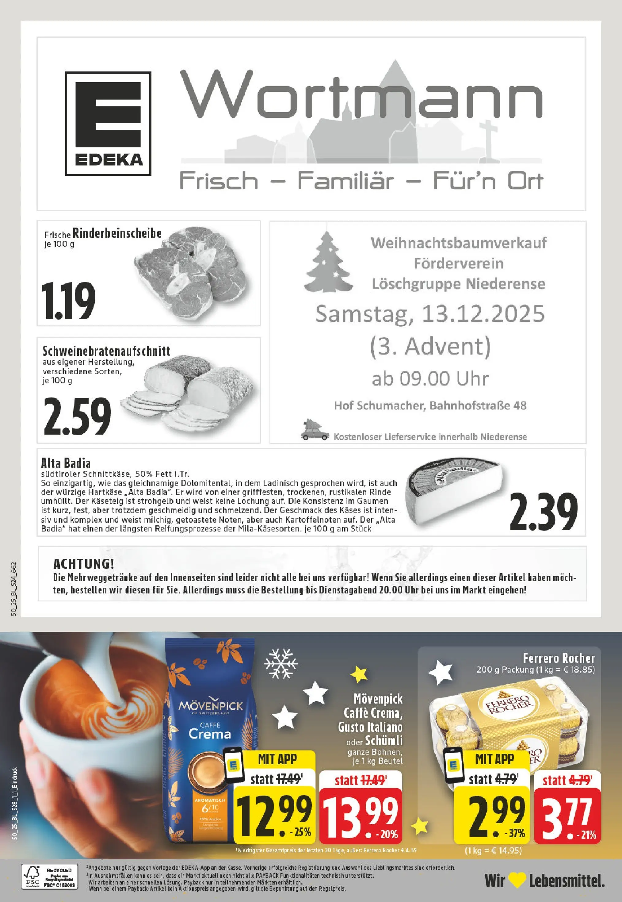 Edeka prospekt Ense-Niederense	 (ab 07.12.2025) » Angebote Online | Seite: 30 | Produkte: Ferrero rocher, Uhr