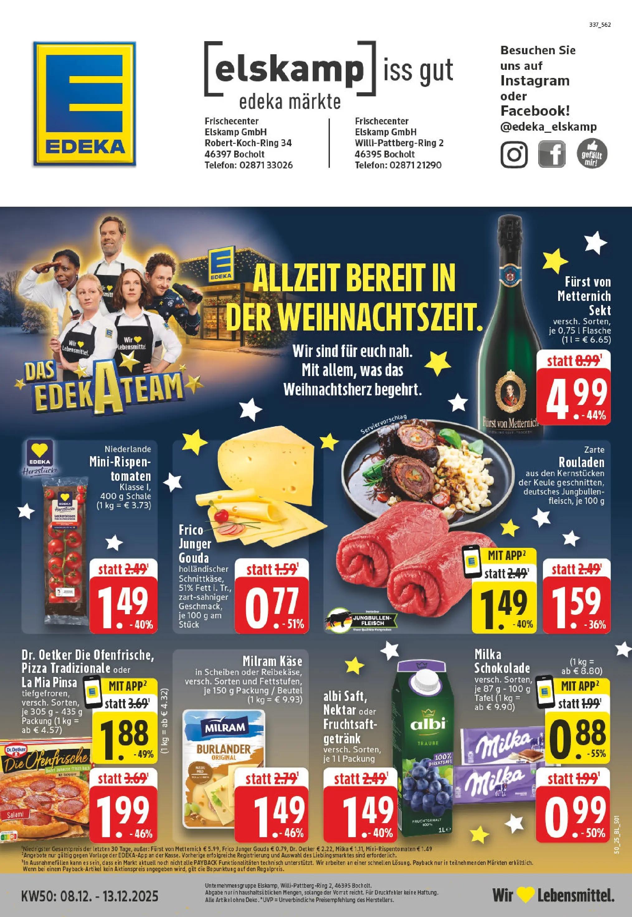 Edeka prospekt Bocholt-Sternern	 (ab 07.12.2025) » Angebote Online | Seite: 1 | Produkte: Schokolade, Milka schokolade, Milka, Ofenfrische