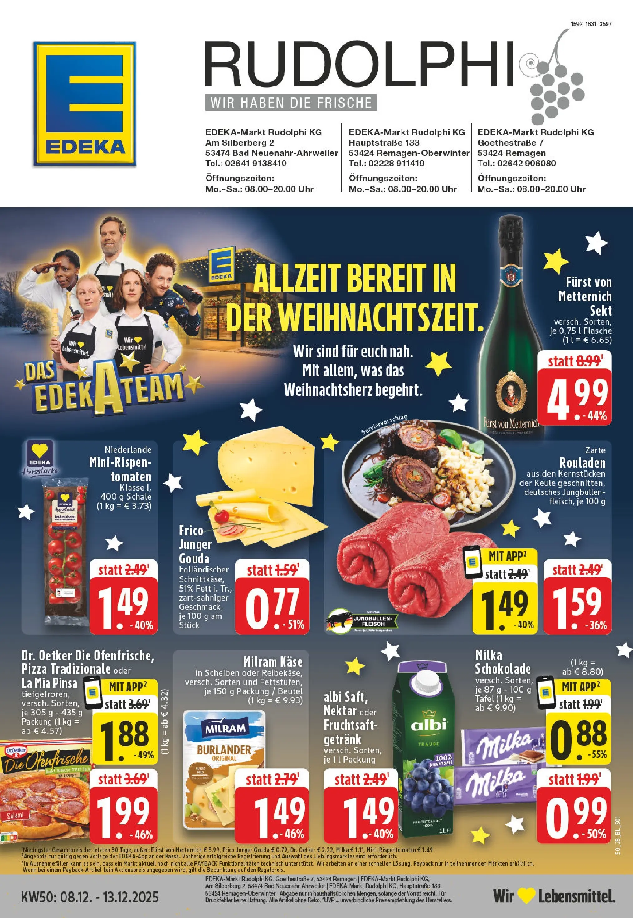 Edeka prospekt Remagen	 (ab 07.12.2025) » Angebote Online | Seite: 1 | Produkte: Käse, Milram, Salami, Uhr