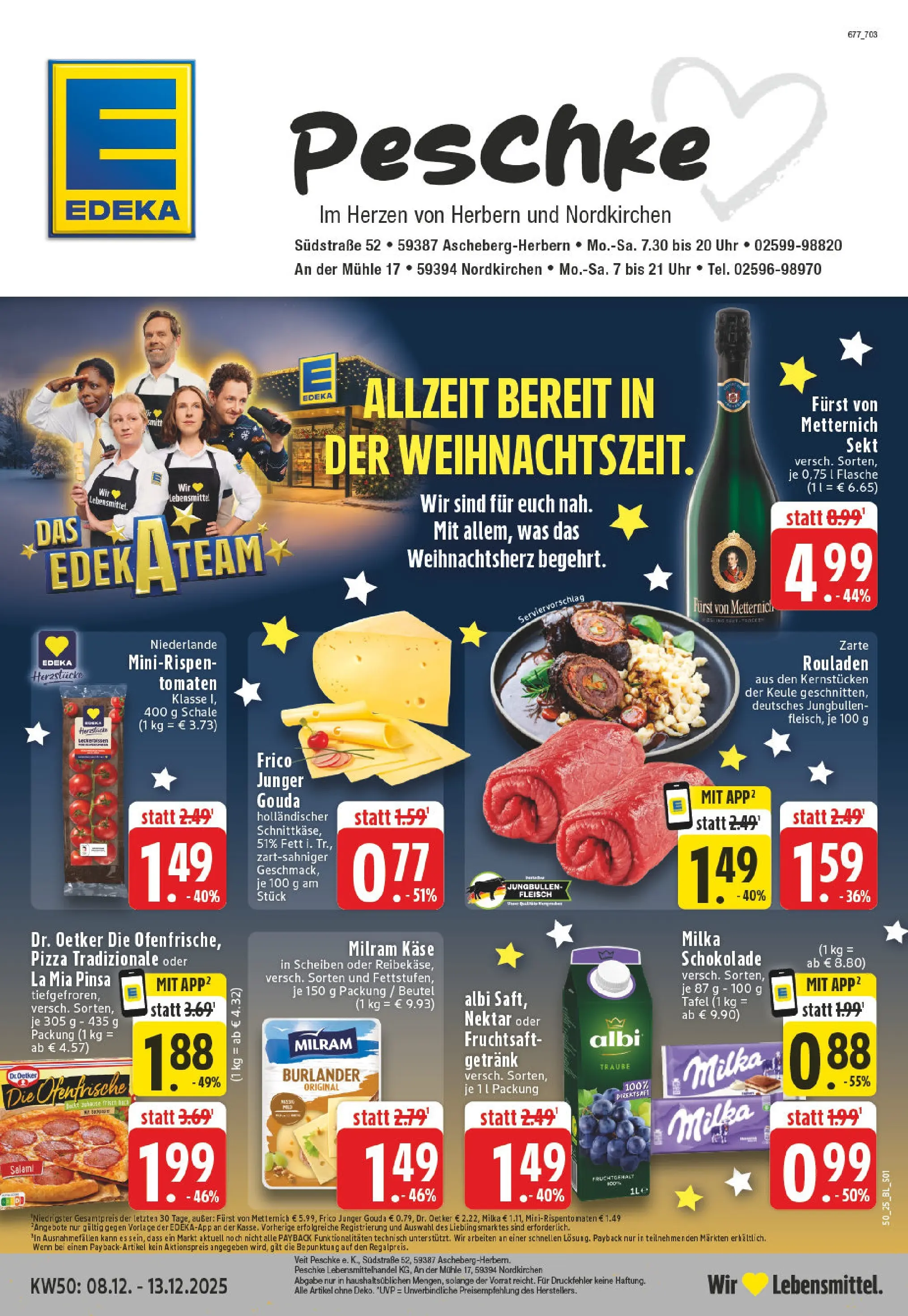 Edeka prospekt Nordkirchen	 (ab 07.12.2025) » Angebote Online | Seite: 1 | Produkte: Mühle, Tomaten, Milka, Milram