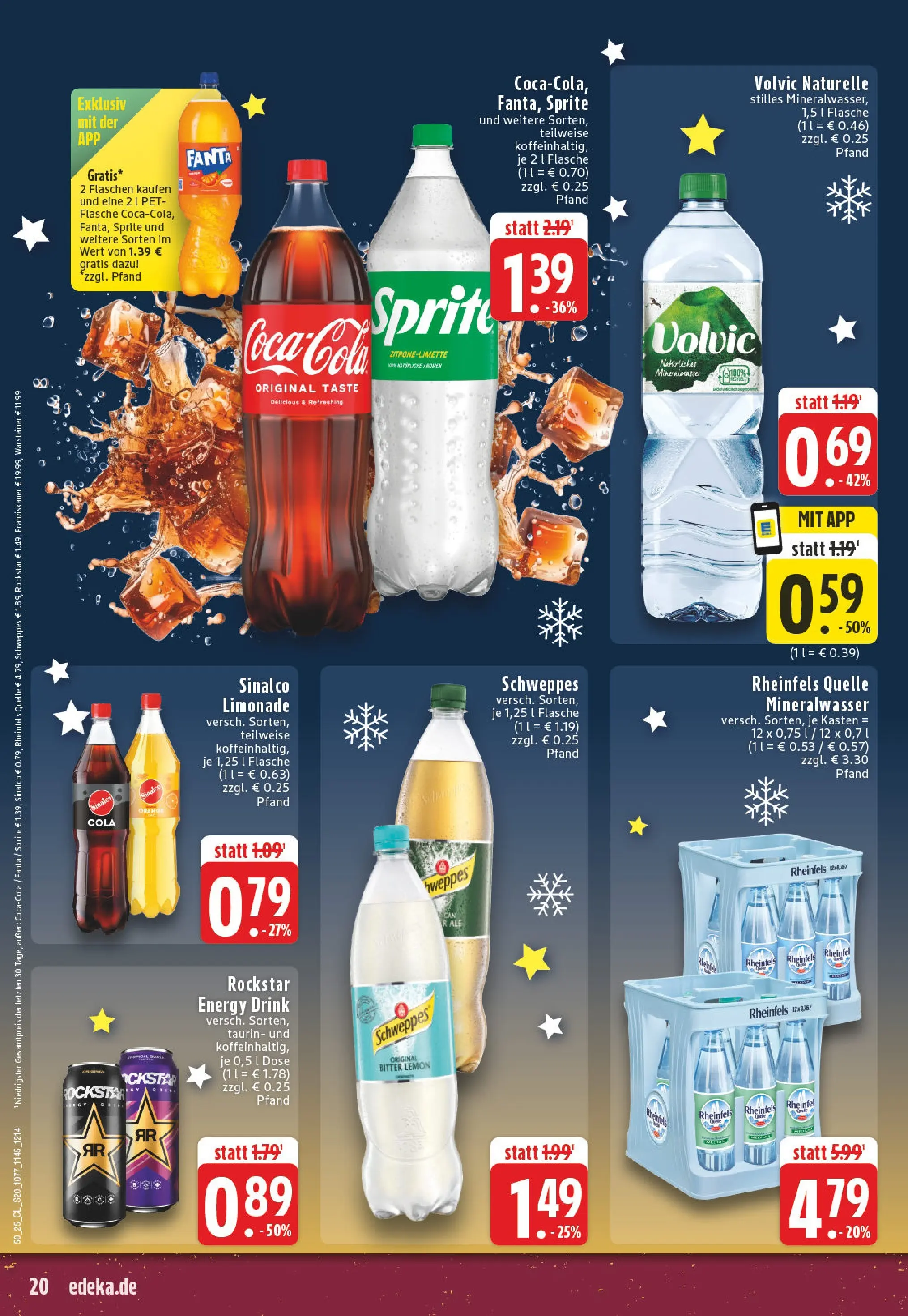 Edeka prospekt Herne	 (ab 07.12.2025) » Angebote Online | Seite: 20 | Produkte: Rockstar energy, Cola, Schweppes, Warsteiner
