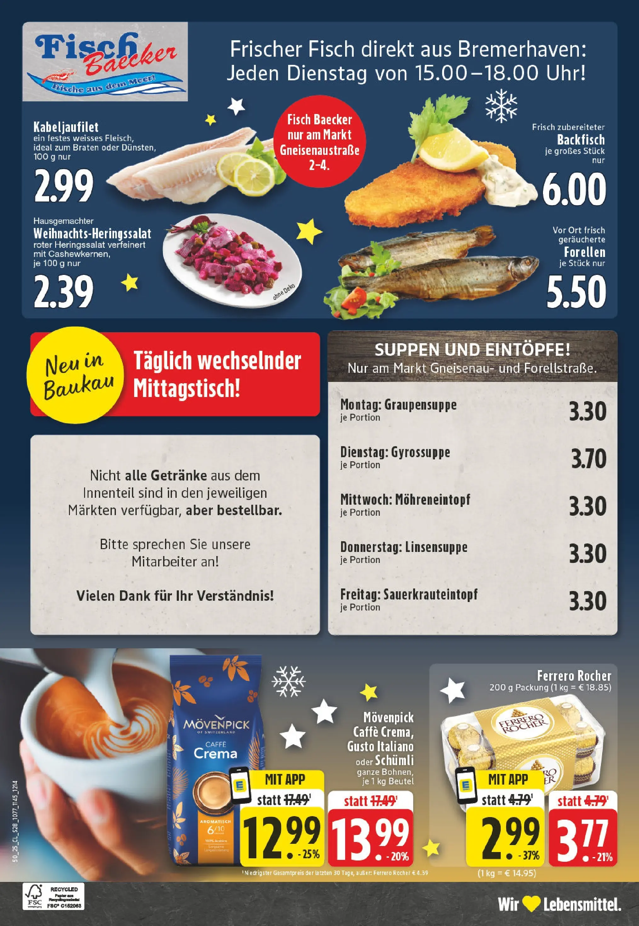 Edeka prospekt Herne	 (ab 07.12.2025) » Angebote Online | Seite: 30 | Produkte: Ferrero rocher, Fisch, Uhr