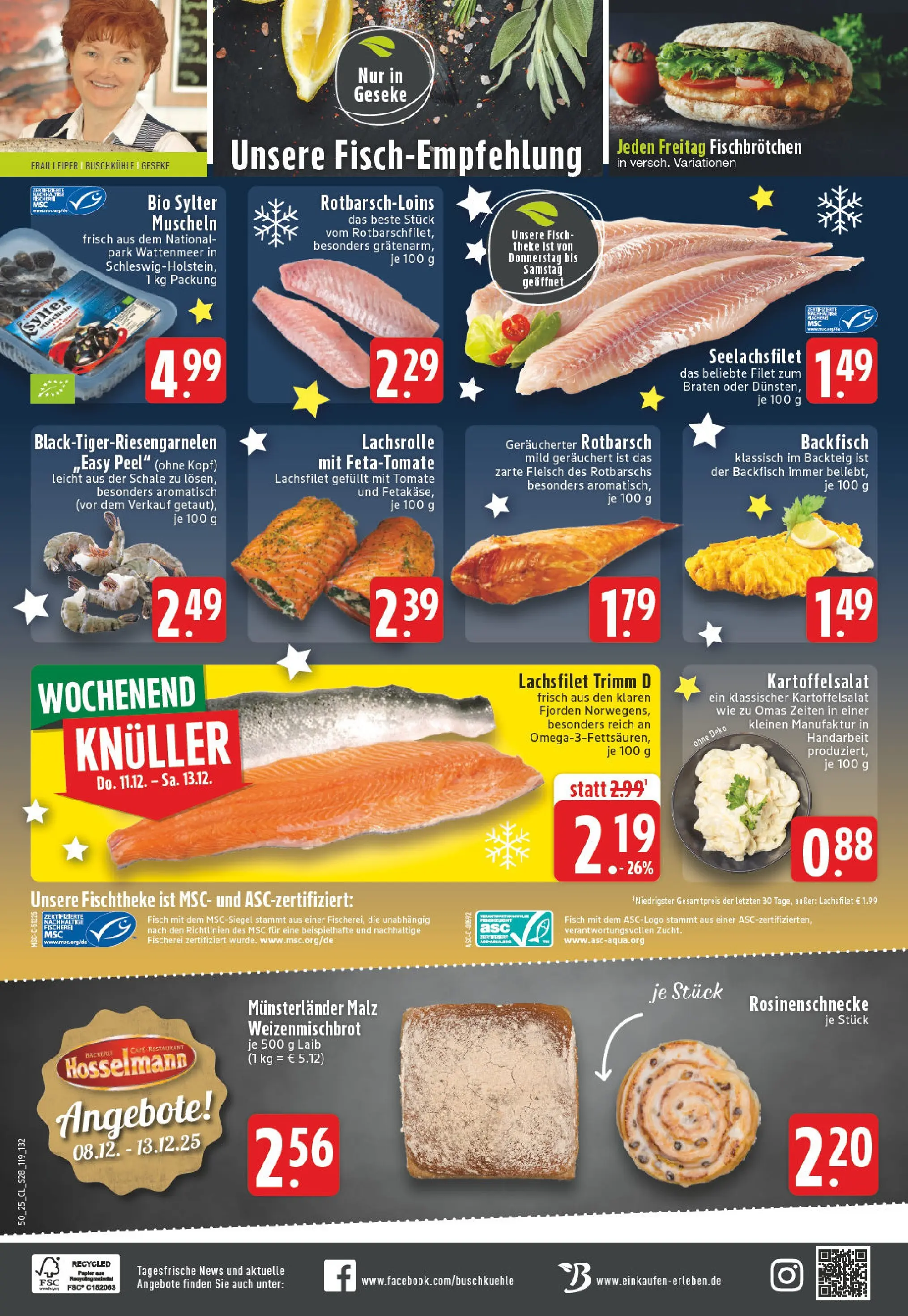 Edeka prospekt Geseke	 (ab 07.12.2025) » Angebote Online | Seite: 30 | Produkte: Theke, Fisch, Fleisch