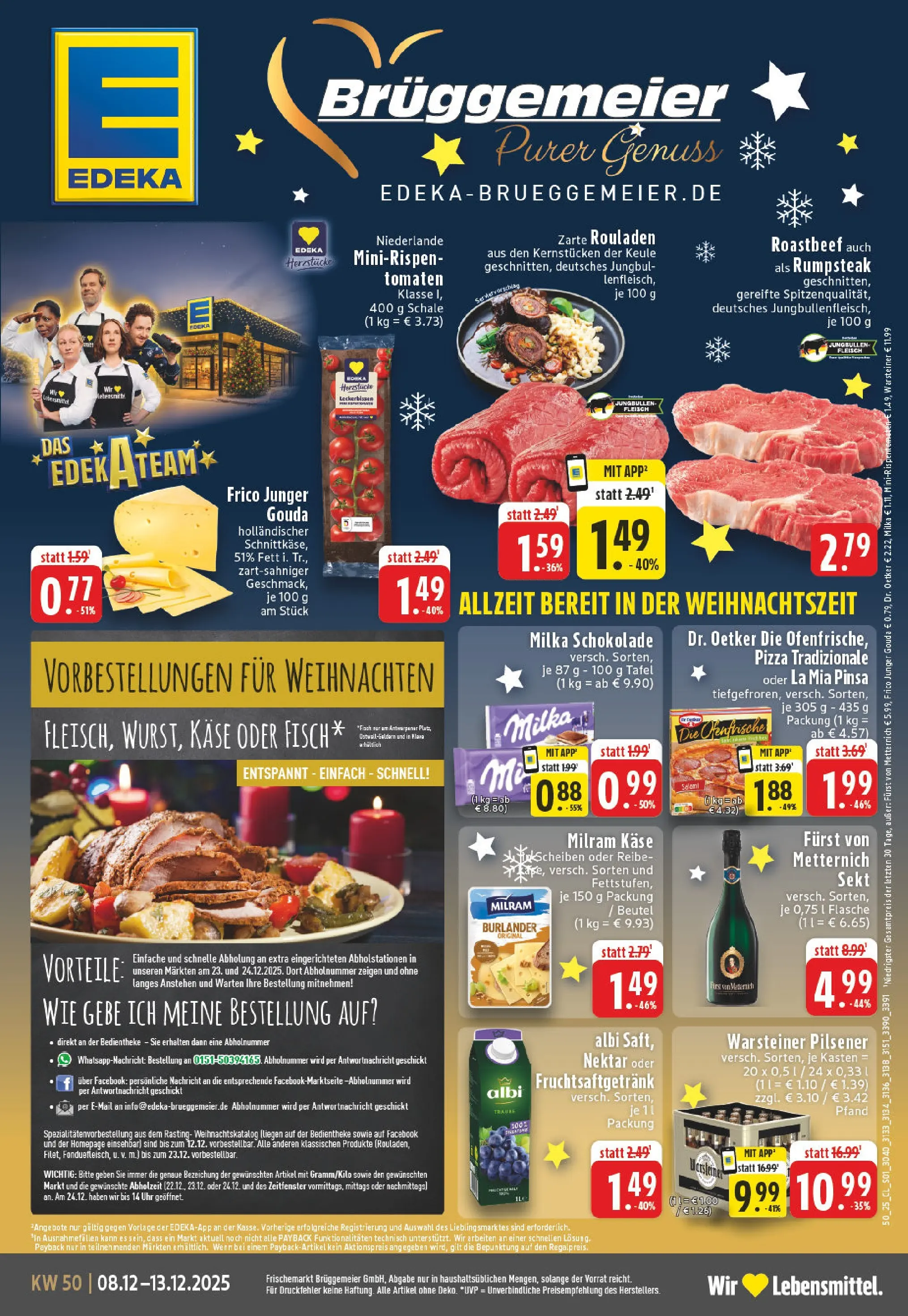 Edeka prospekt Geldern	 (ab 07.12.2025) » Angebote Online | Seite: 1 | Produkte: Milka, Milram, Warsteiner, Fleisch