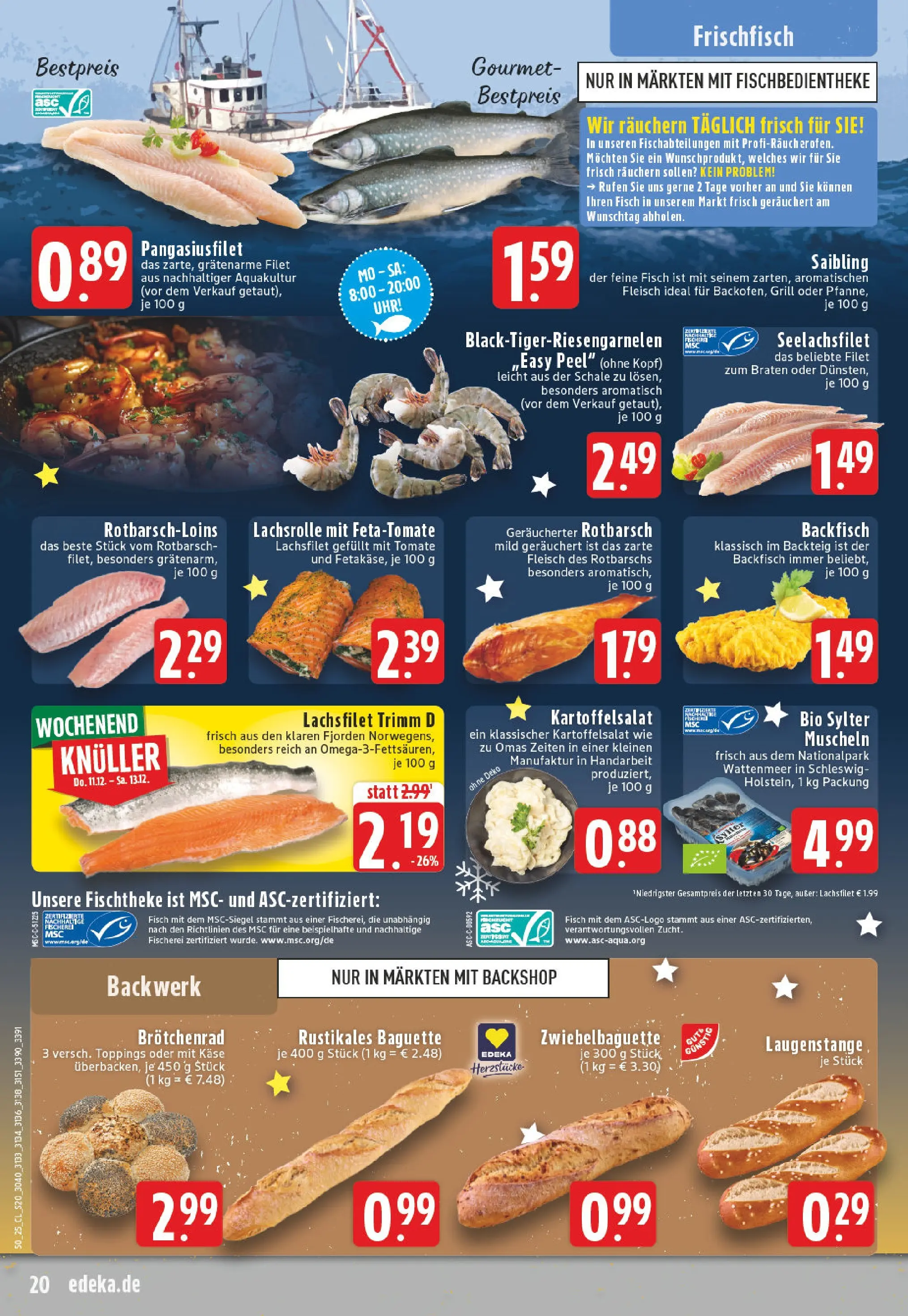 Edeka prospekt Geldern	 (ab 07.12.2025) » Angebote Online | Seite: 20 | Produkte: Käse, Baguette, Fisch, Fleisch