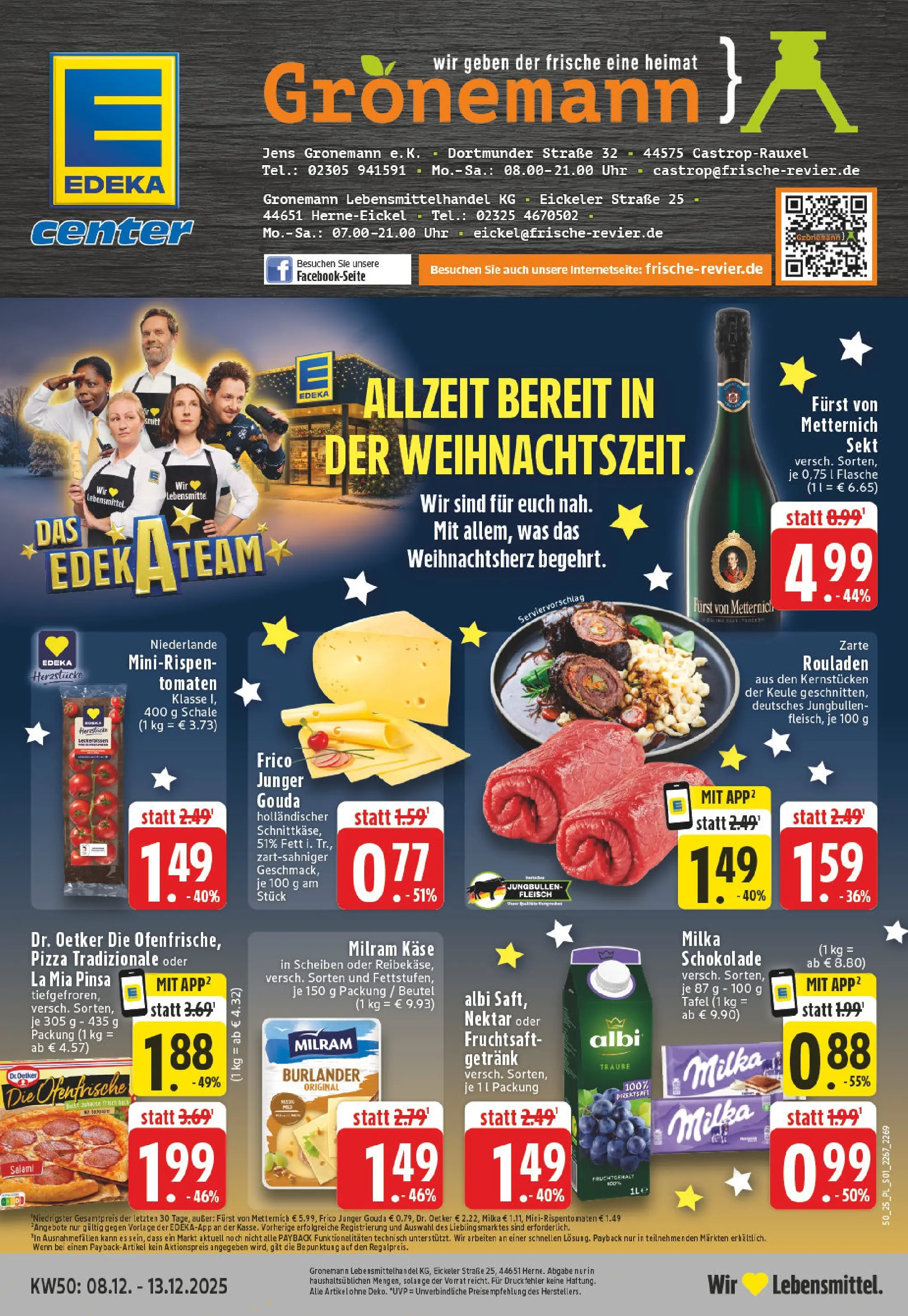 Edeka prospekt Castrop-Rauxel	 (ab 07.12.2025) » Angebote Online | Seite: 1 | Produkte: Schokolade, Gouda, Tomaten, Fruchtsaft