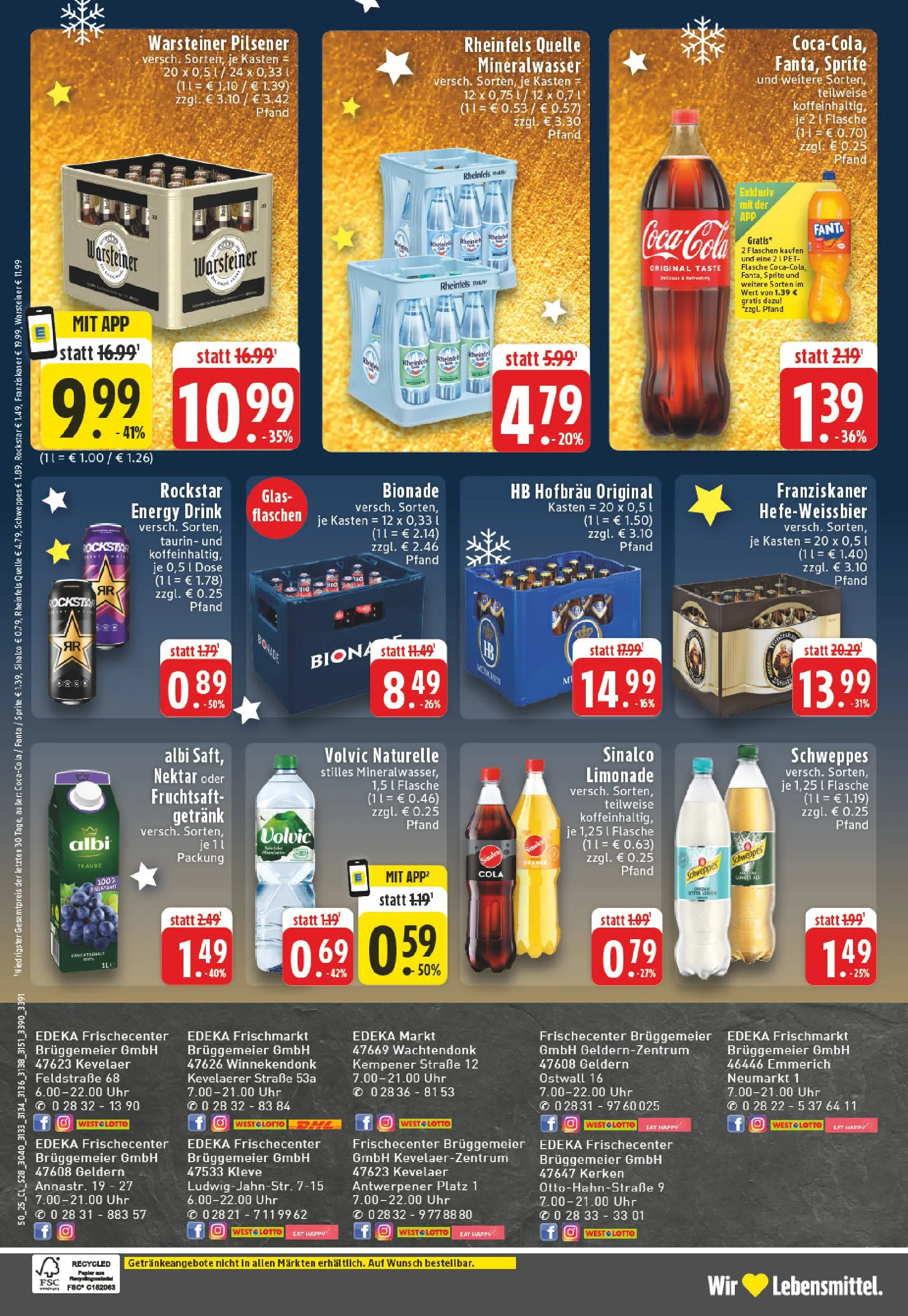 Edeka prospekt Geldern	 (ab 07.12.2025) » Angebote Online | Seite: 30 | Produkte: Sinalco, Franziskaner, Sprite, Mineralwasser