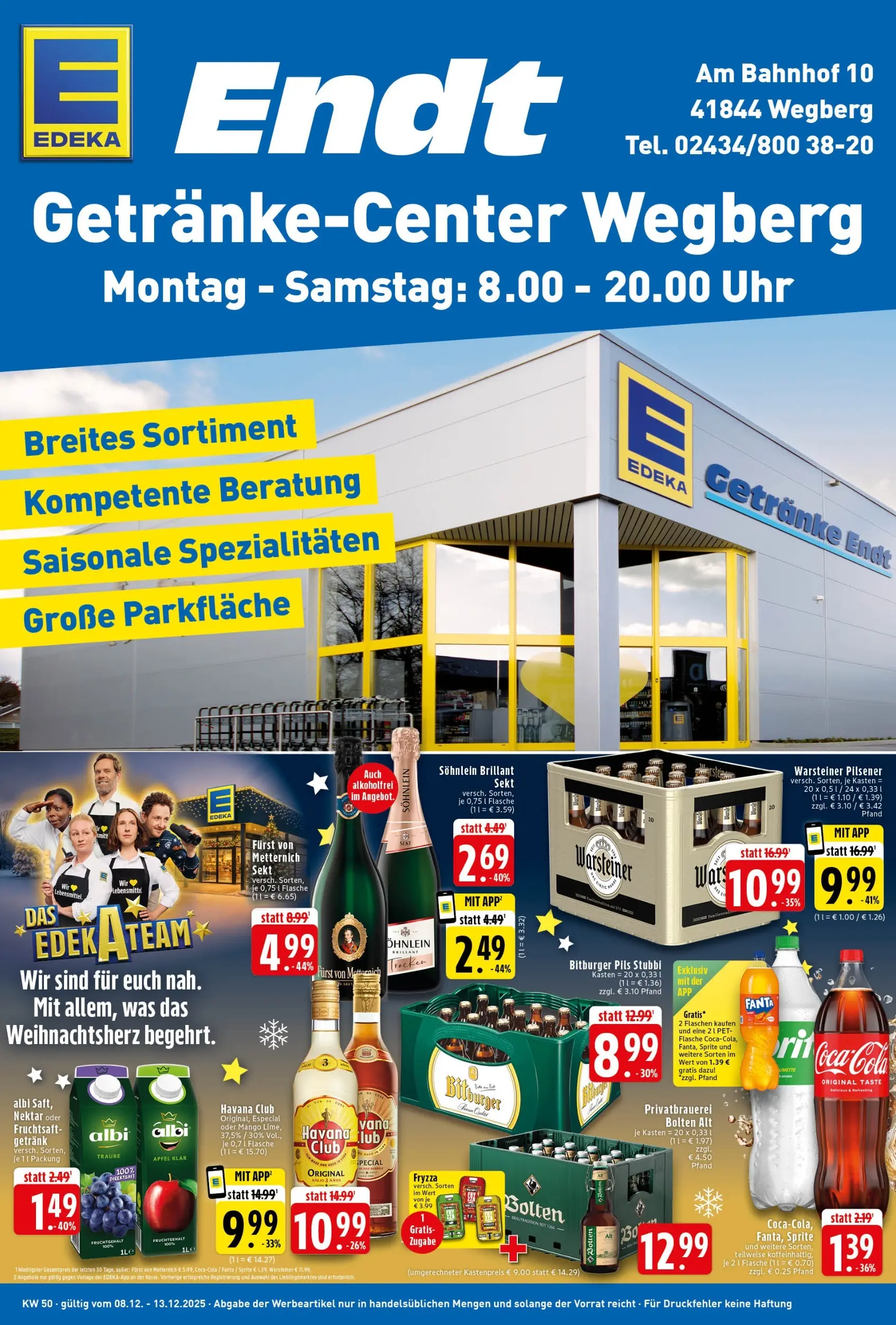 Edeka prospekt Wegberg	 (ab 07.12.2025) » Angebote Online | Seite: 1 | Produkte: Coca cola, Sprite, Äpfel, Fruchtsaft