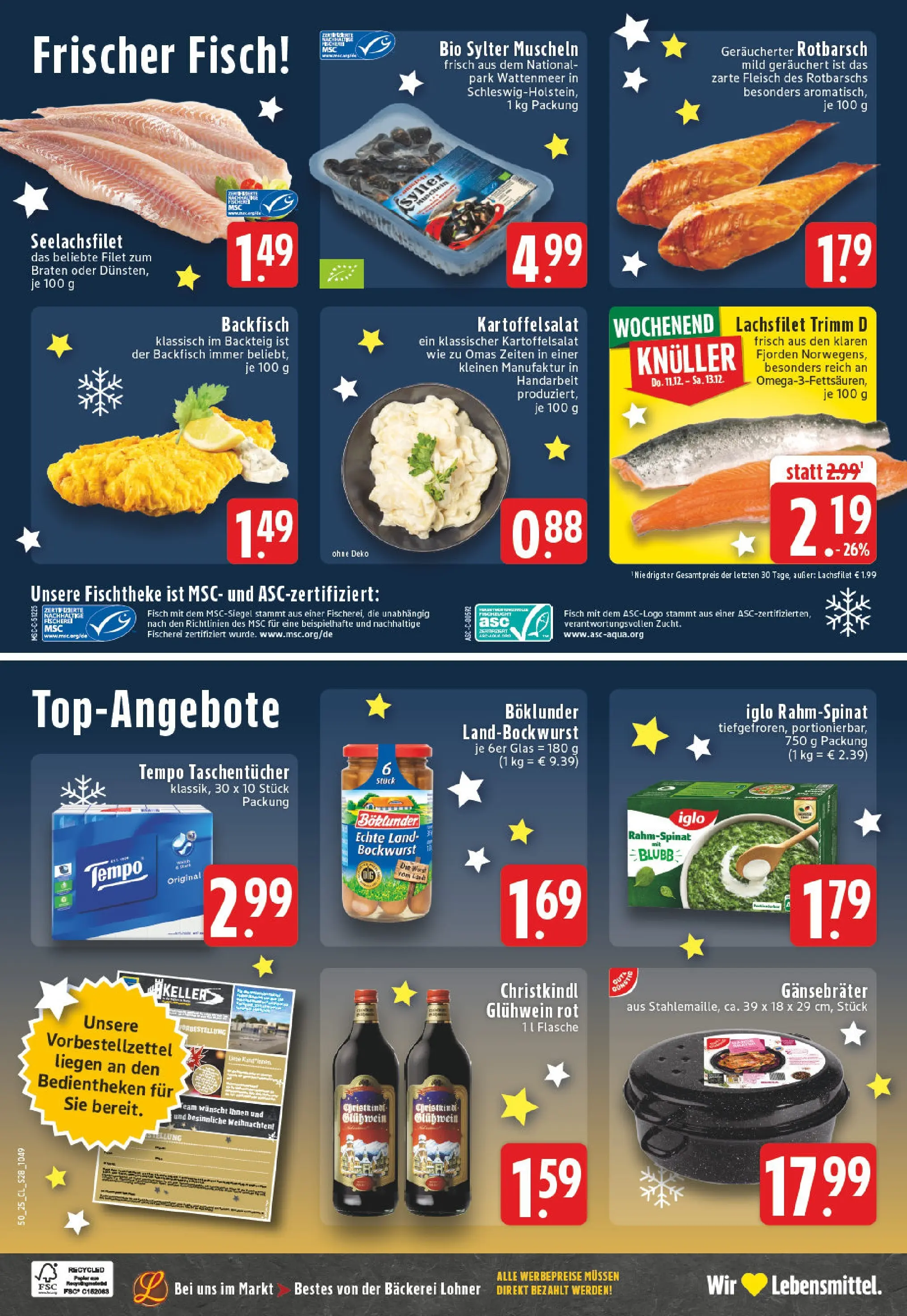 Edeka prospekt Kempenich	 (ab 07.12.2025) » Angebote Online | Seite: 30 | Produkte: Iglo, Fisch, Tempo, Wurst