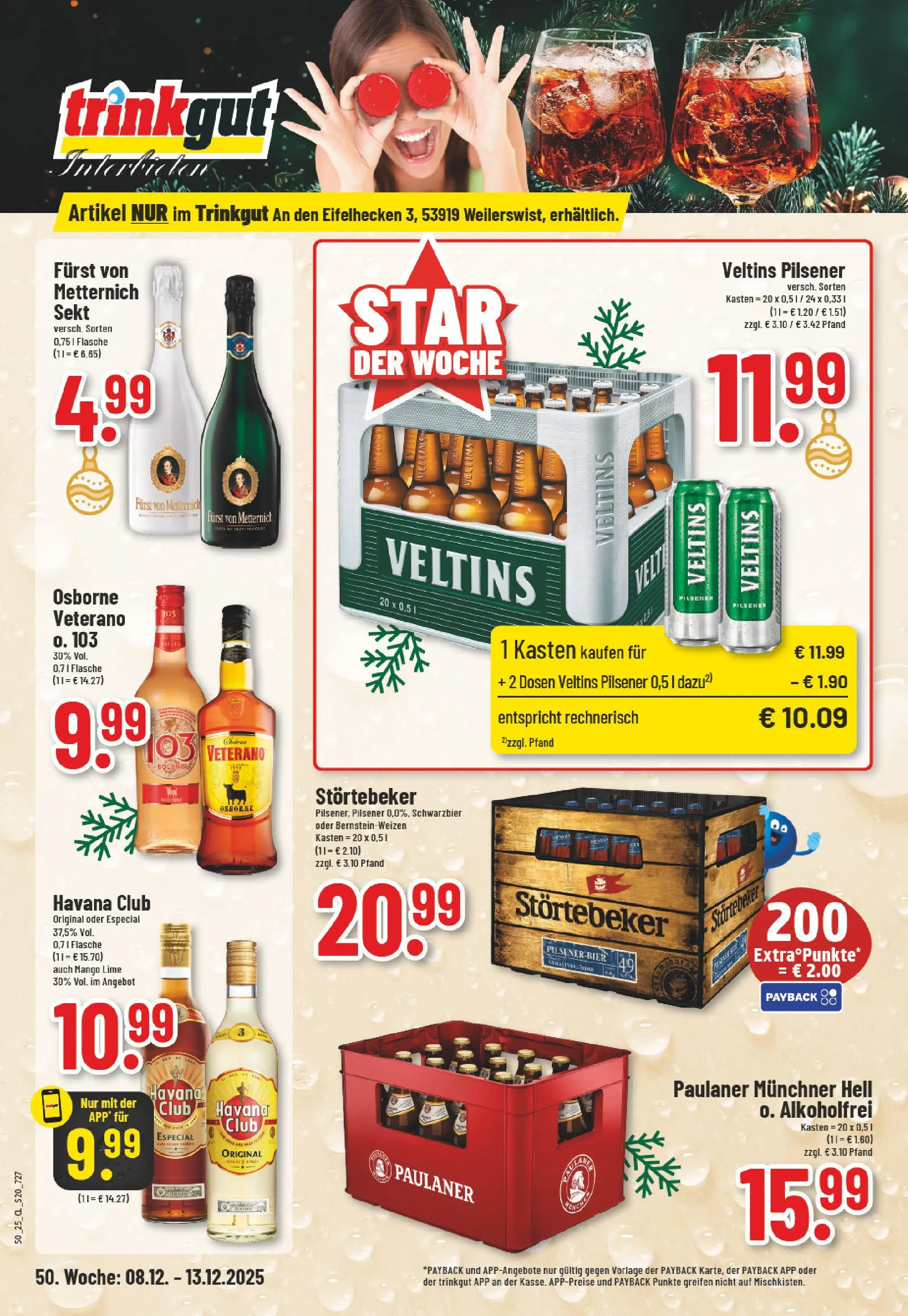 Edeka prospekt Weilerswist	 (ab 07.12.2025) » Angebote Online | Seite: 20 | Produkte: Havana club, Mango, Paulaner, Veltins