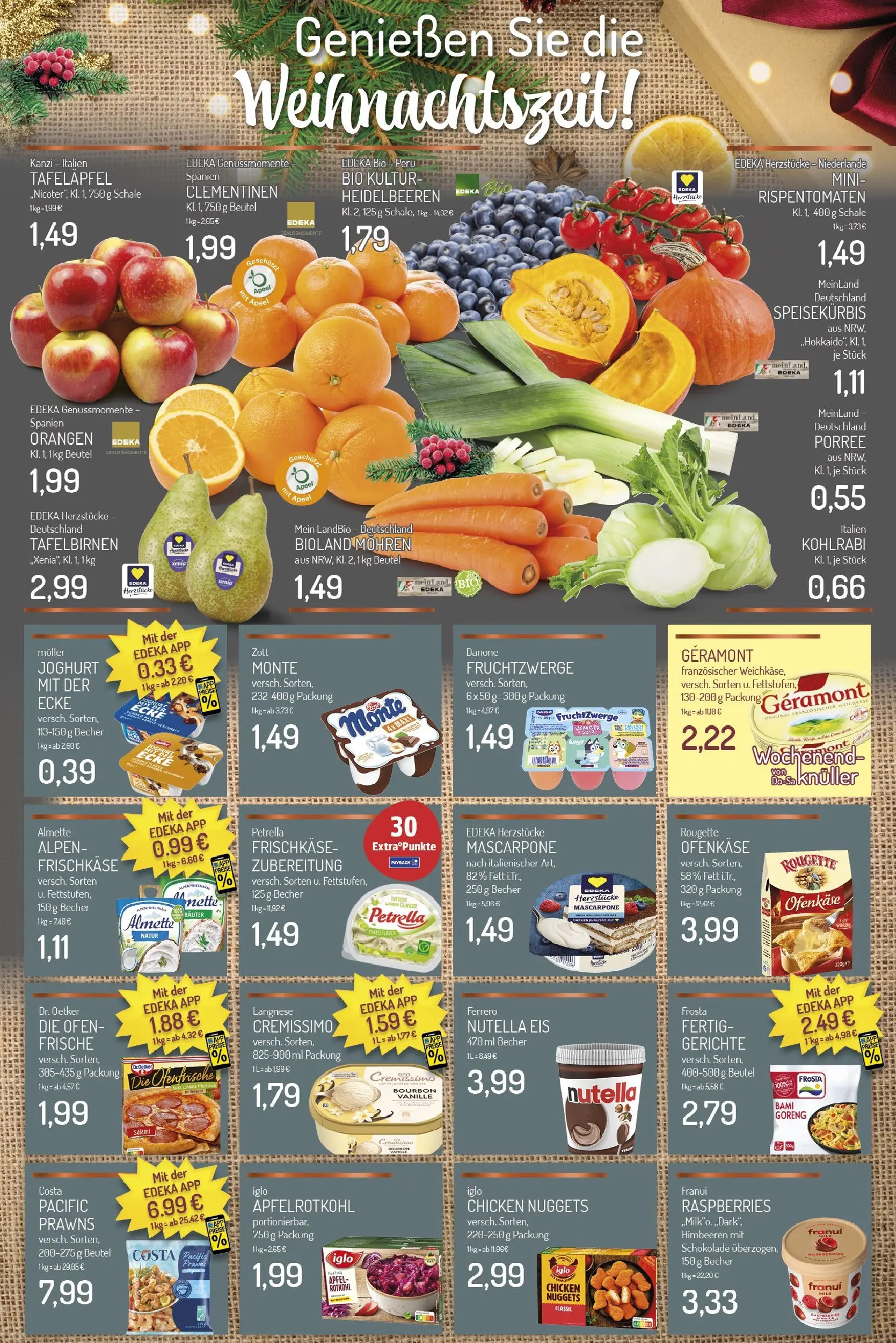 Edeka prospekt Essen	 (ab 08.12.2025) » Angebote Online | Seite: 3 | Produkte: Ofen, Fruchtzwerge, Äpfel, Frischkase