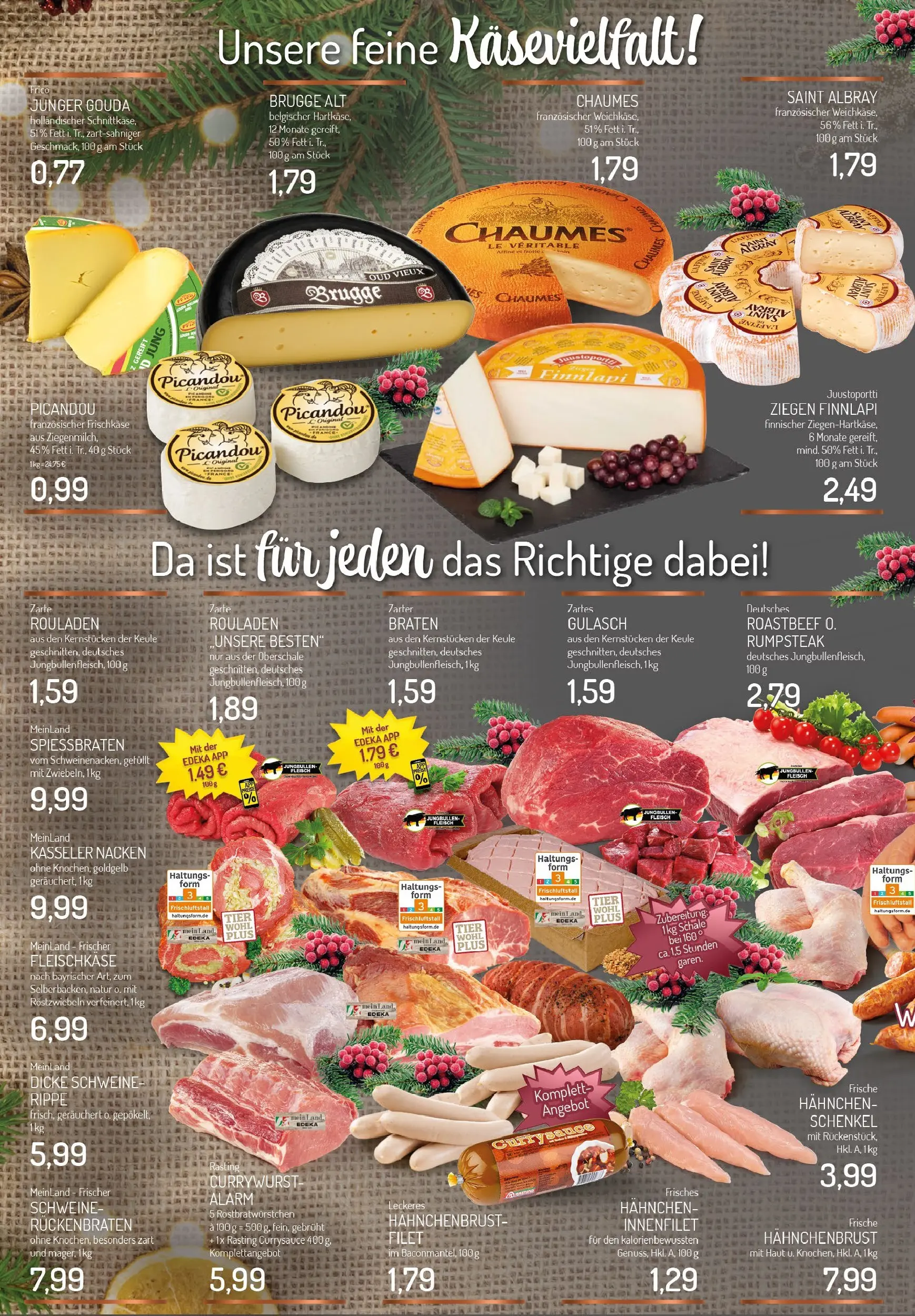 Edeka prospekt Essen	 (ab 08.12.2025) » Angebote Online | Seite: 4 | Produkte: Hahnchen, Gulasch, Fleisch, Hahnchenbrust
