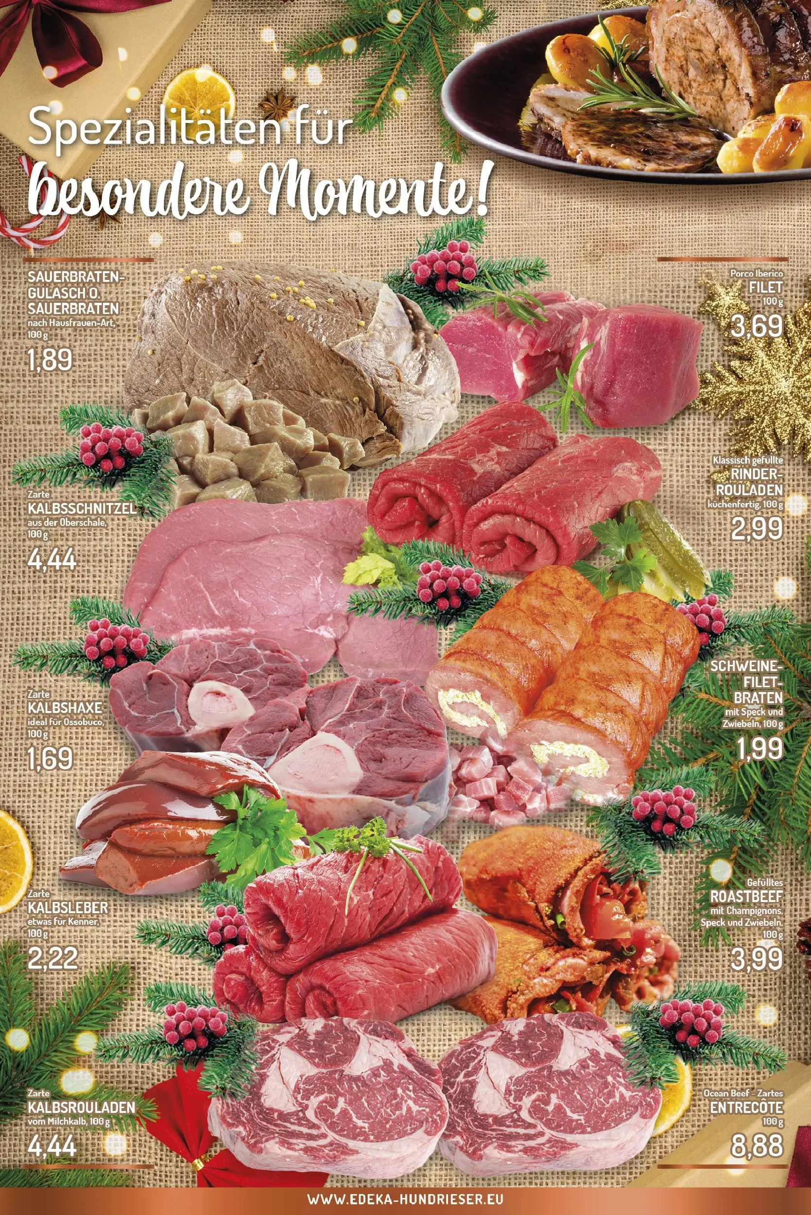 Edeka prospekt Essen	 (ab 08.12.2025) » Angebote Online | Seite: 8 | Produkte: Entrecote, Roastbeef, Kalbsleber