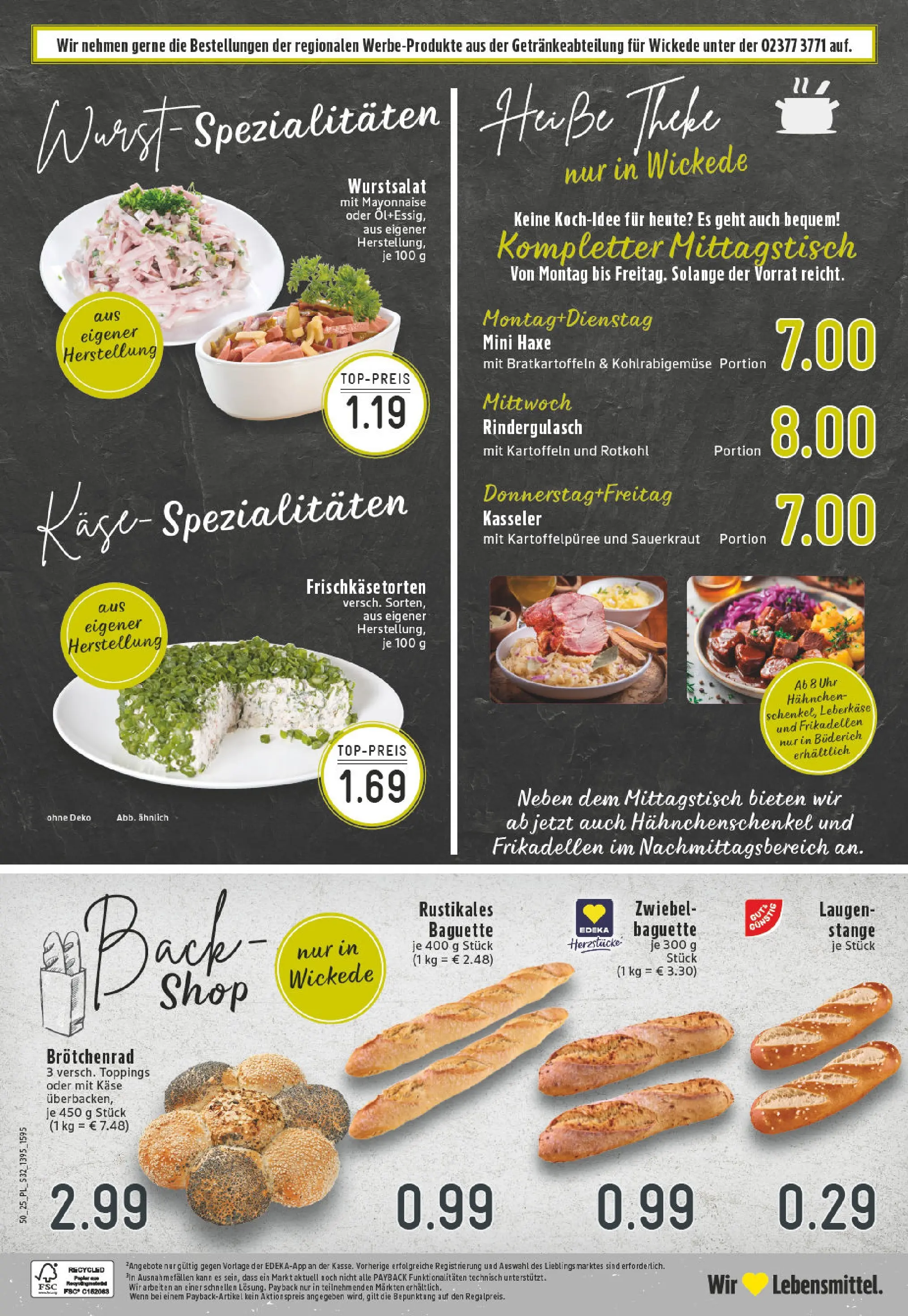 Edeka prospekt Wickede	 (ab 07.12.2025) » Angebote Online | Seite: 34 | Produkte: Rindergulasch, Käse, Theke, Mayonnaise