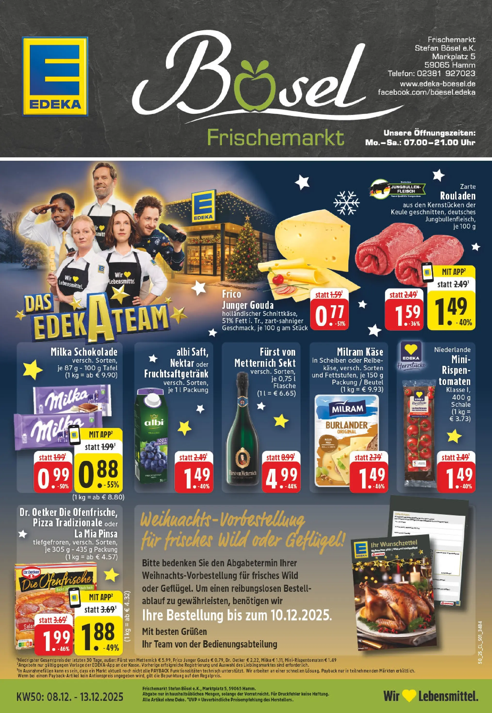 Edeka prospekt Hamm	 (ab 07.12.2025) » Angebote Online | Seite: 1 | Produkte: Furst von metternich, Käse, Sekt, Telefon